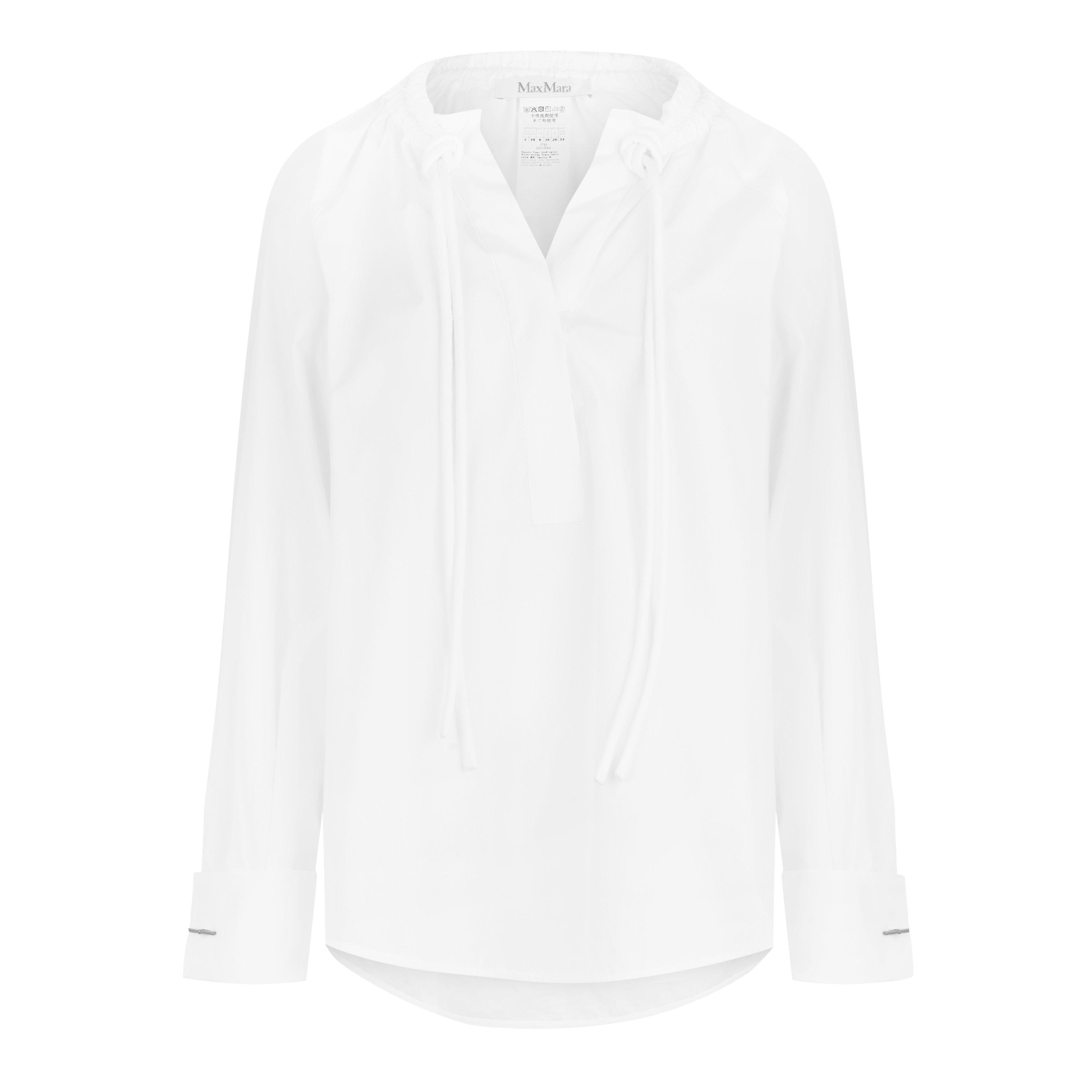 Opt White - Max Mara - Ario Cotton Poplin Blouse - 5