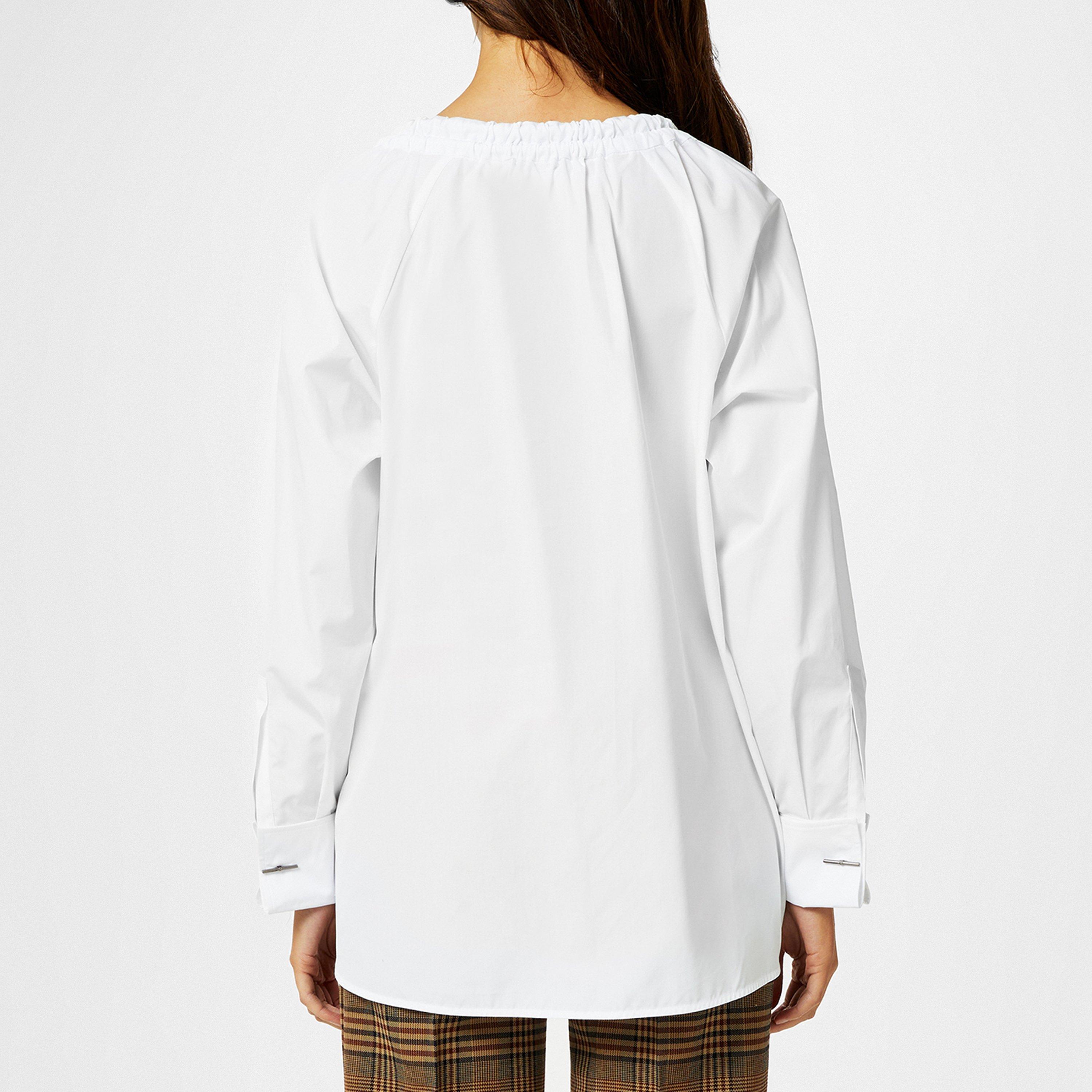 Opt White - Max Mara - Ario Cotton Poplin Blouse - 3