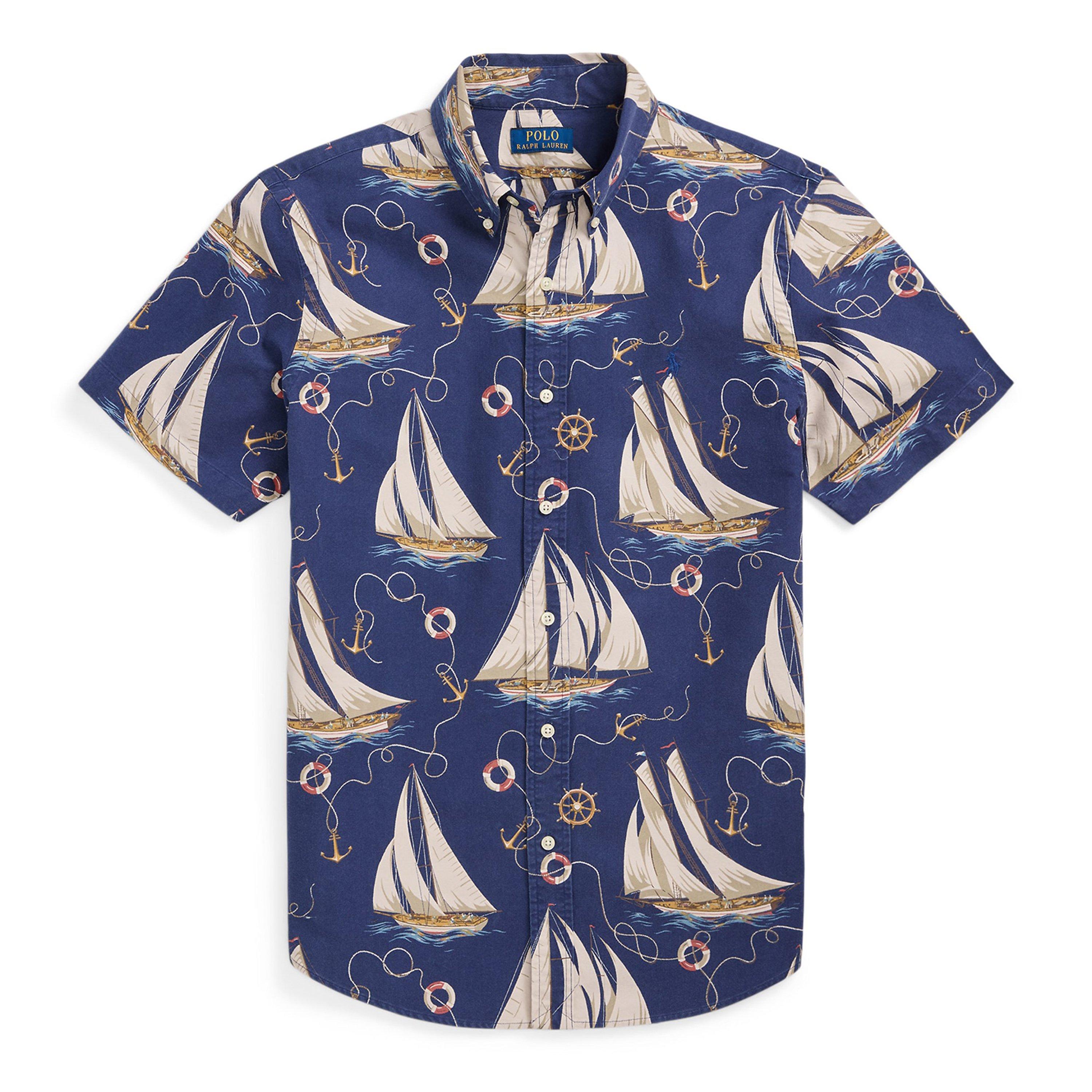Polo Ralph Lauren Classic Fit Nautical Oxford Shirt - Helm Anchors - S