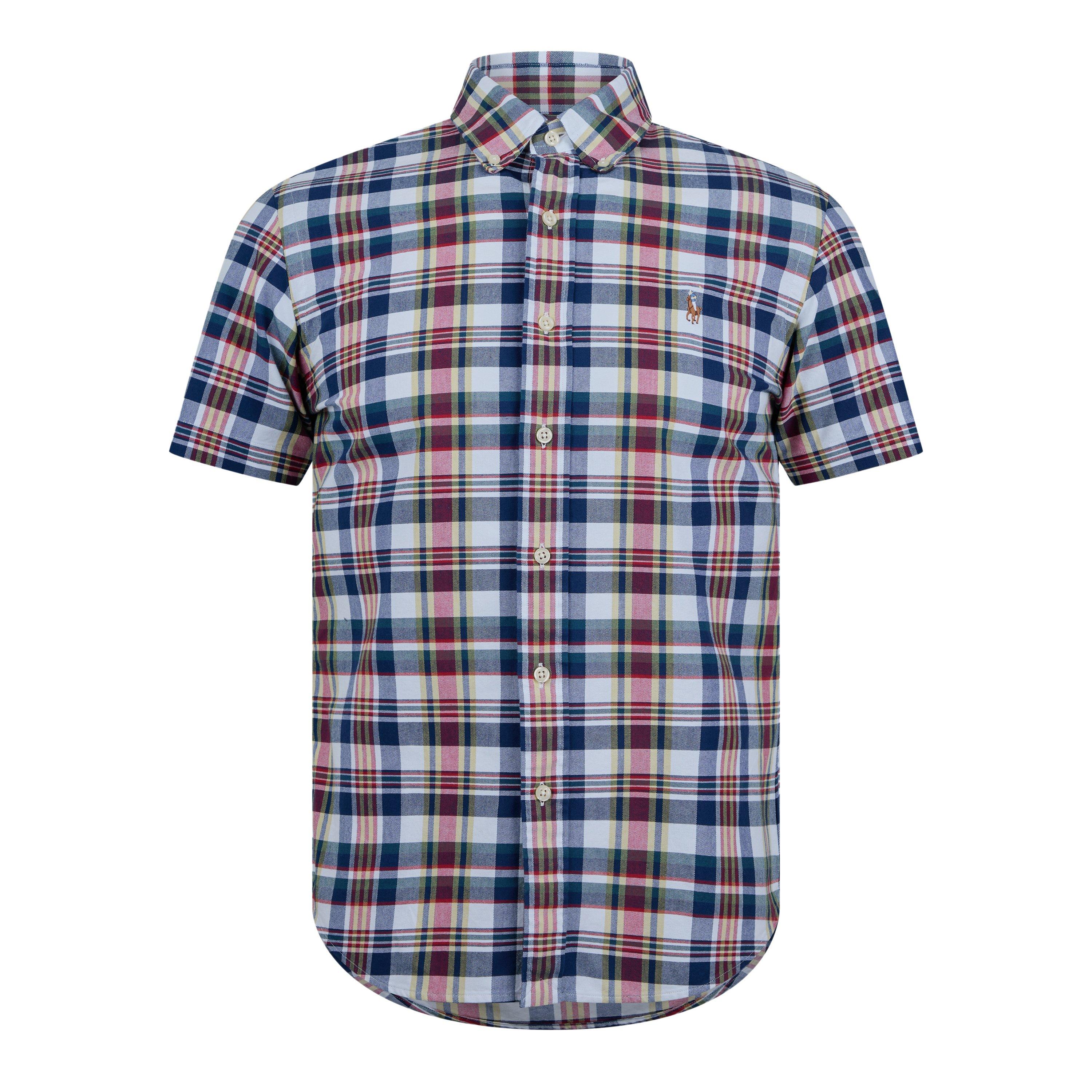 White/Blue - Polo Ralph Lauren - Oxford Check Short Sleeve Shirt - 1