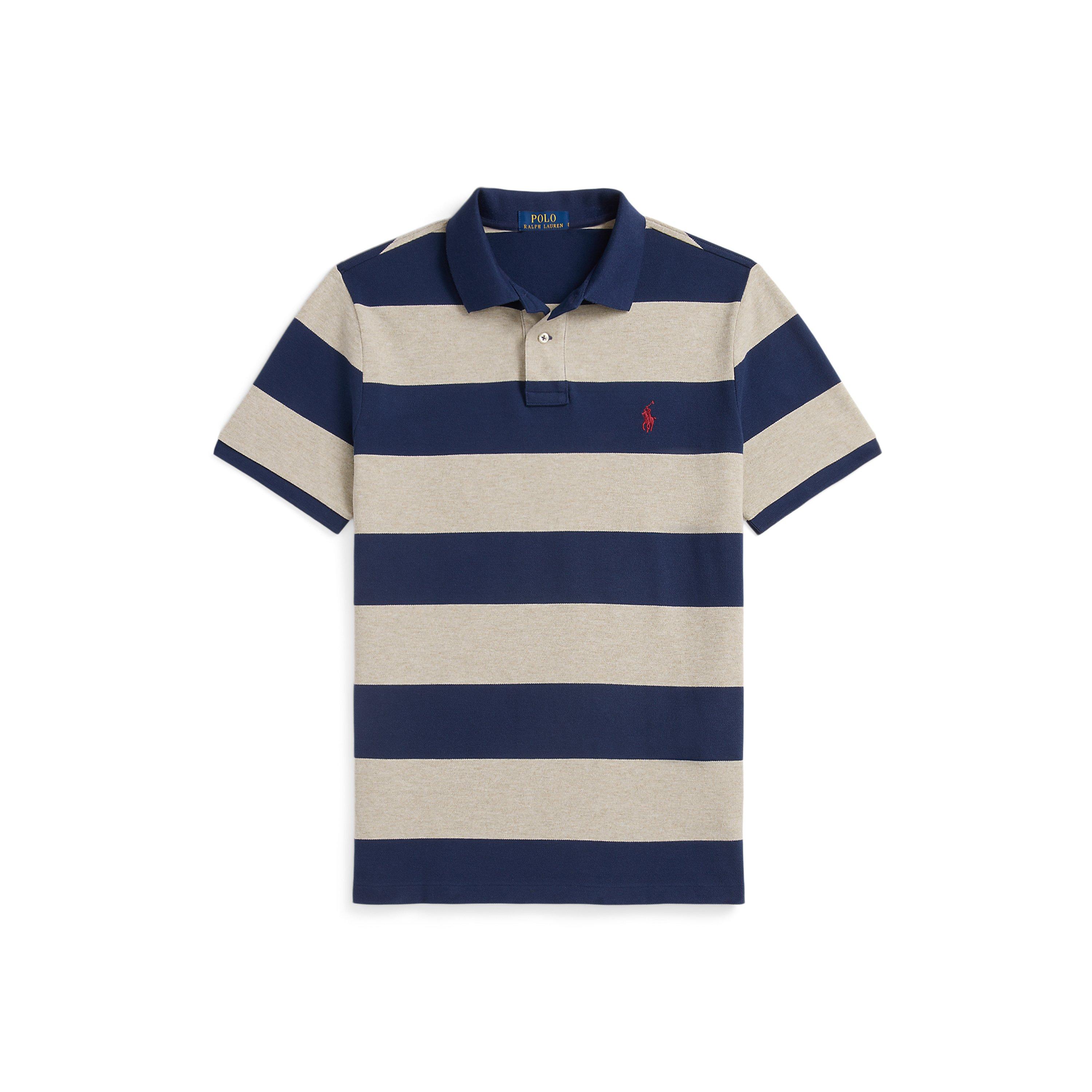 Hthr/Navy - Polo Ralph Lauren - Wide Stripe Polo Shirt - 6