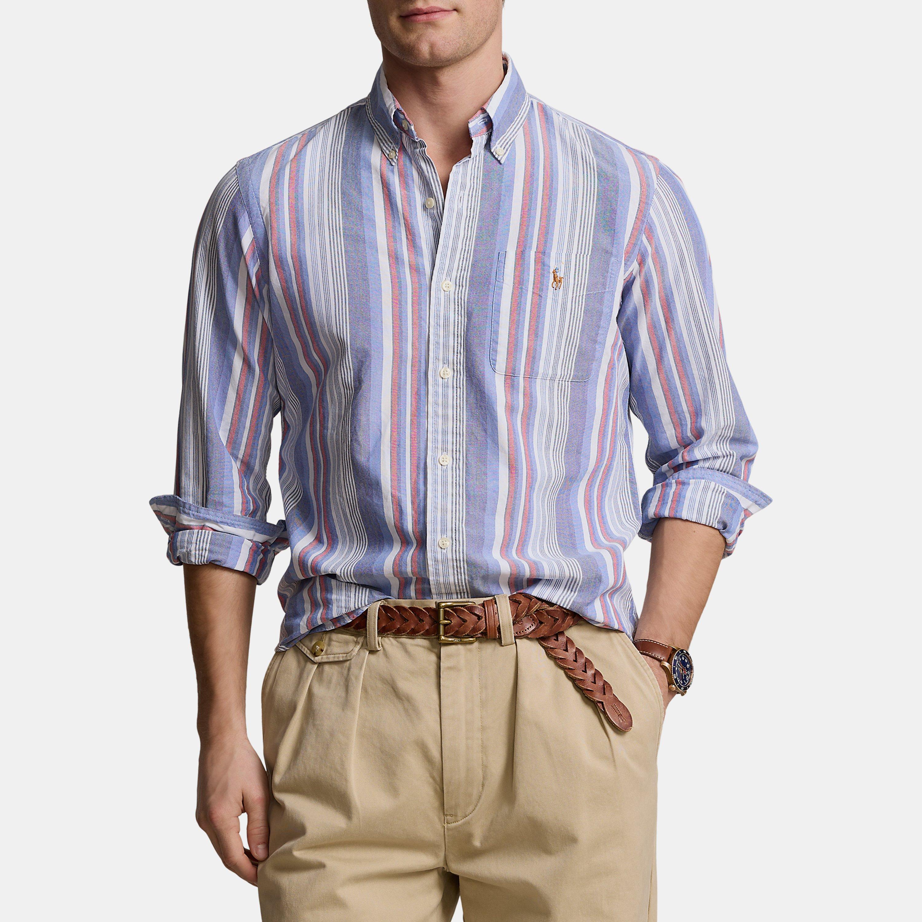 Blue/Red - Polo Ralph Lauren - Striped Oxford Shirt - 2