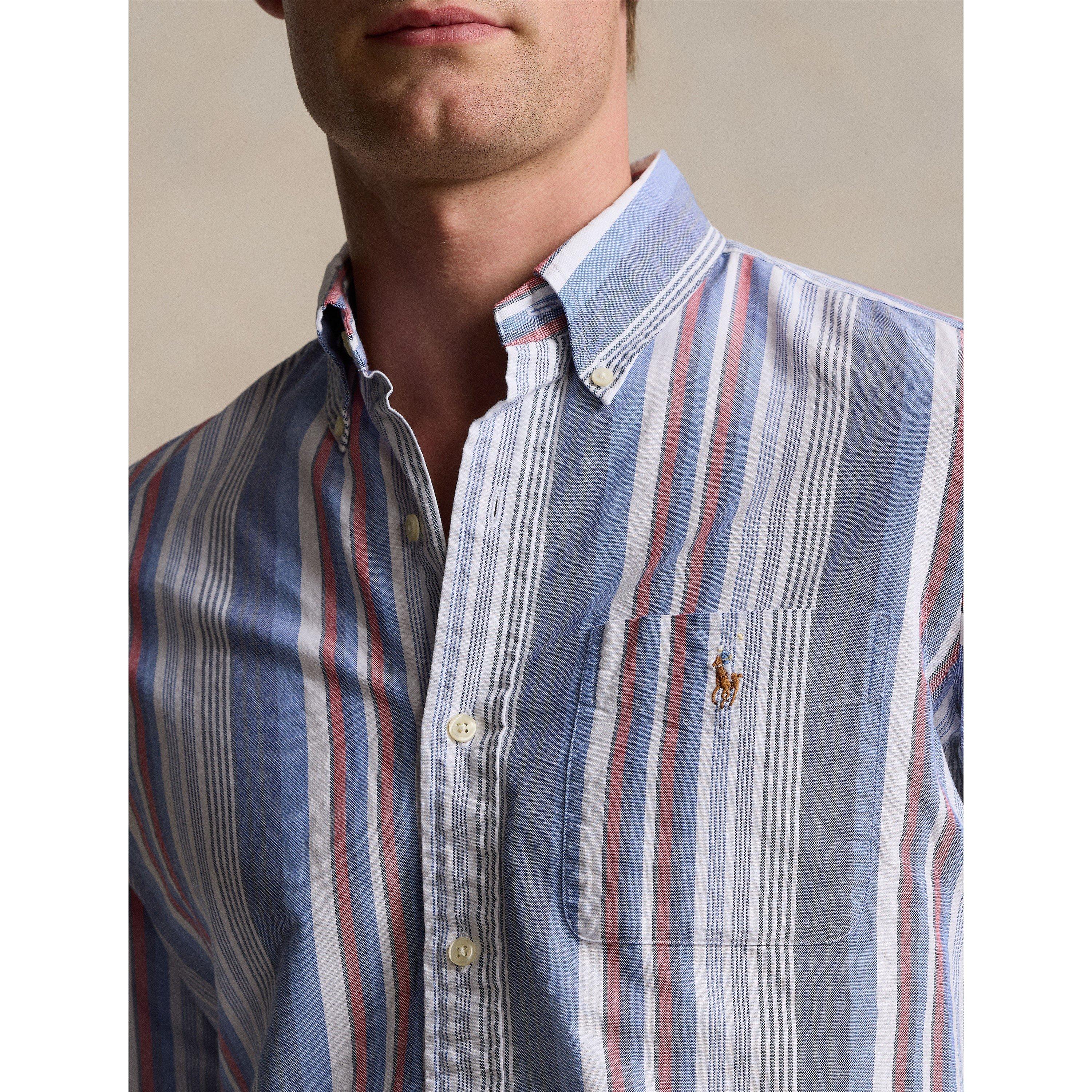 Blue/Red - Polo Ralph Lauren - Striped Oxford Shirt - 4