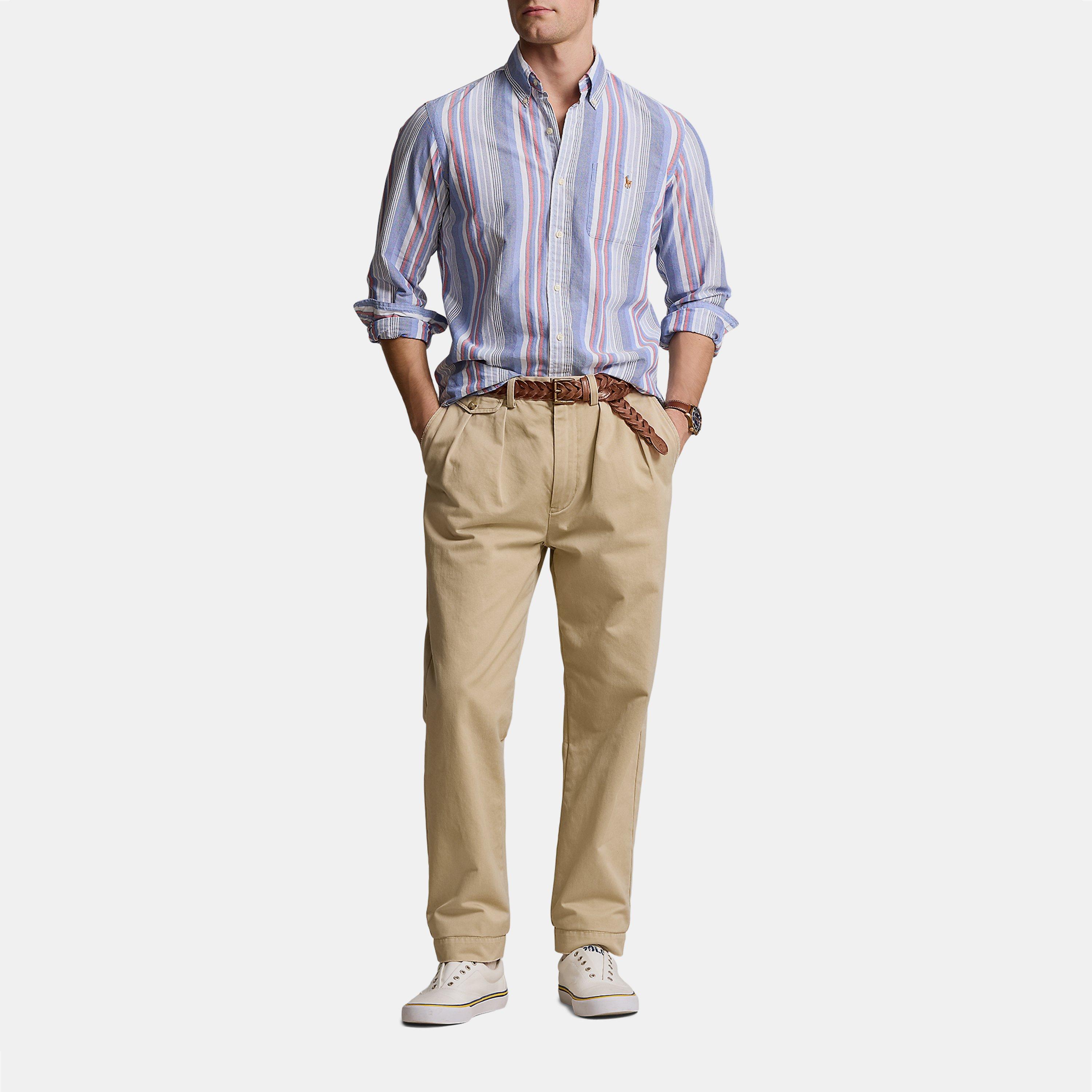 Blue/Red - Polo Ralph Lauren - Striped Oxford Shirt - 4