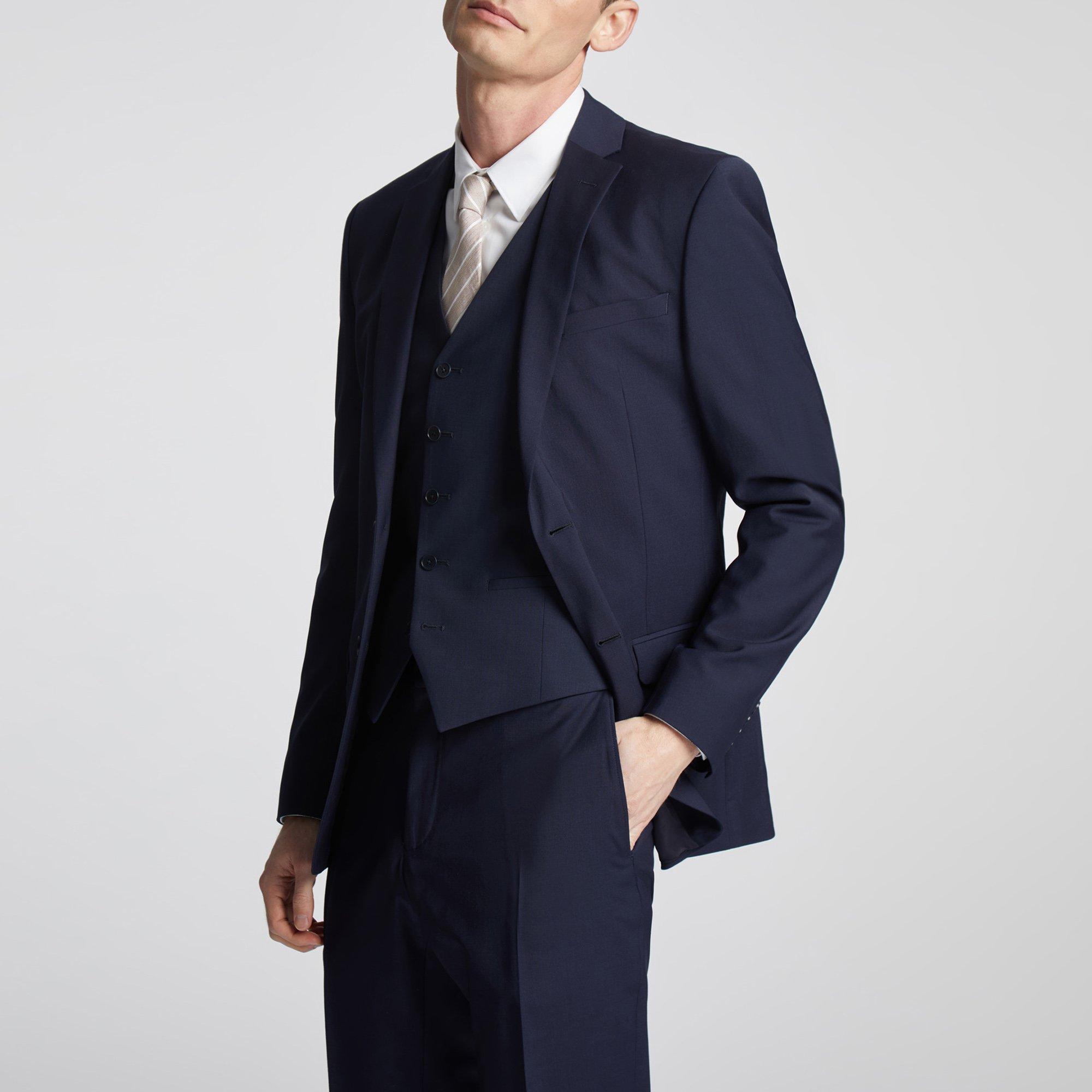 Ted Baker Men's Pilos Slim Fit Panama Suit Jacket Navy - 46 (56)