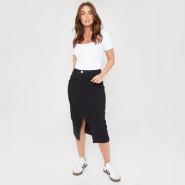 Be You BeYou Denim Midi Skirt Women