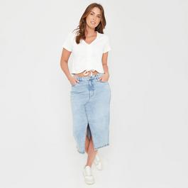 Be You BeYou Denim Midi Skirt Women