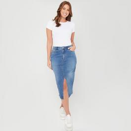 Be You BeYou Denim Midi Skirt Women