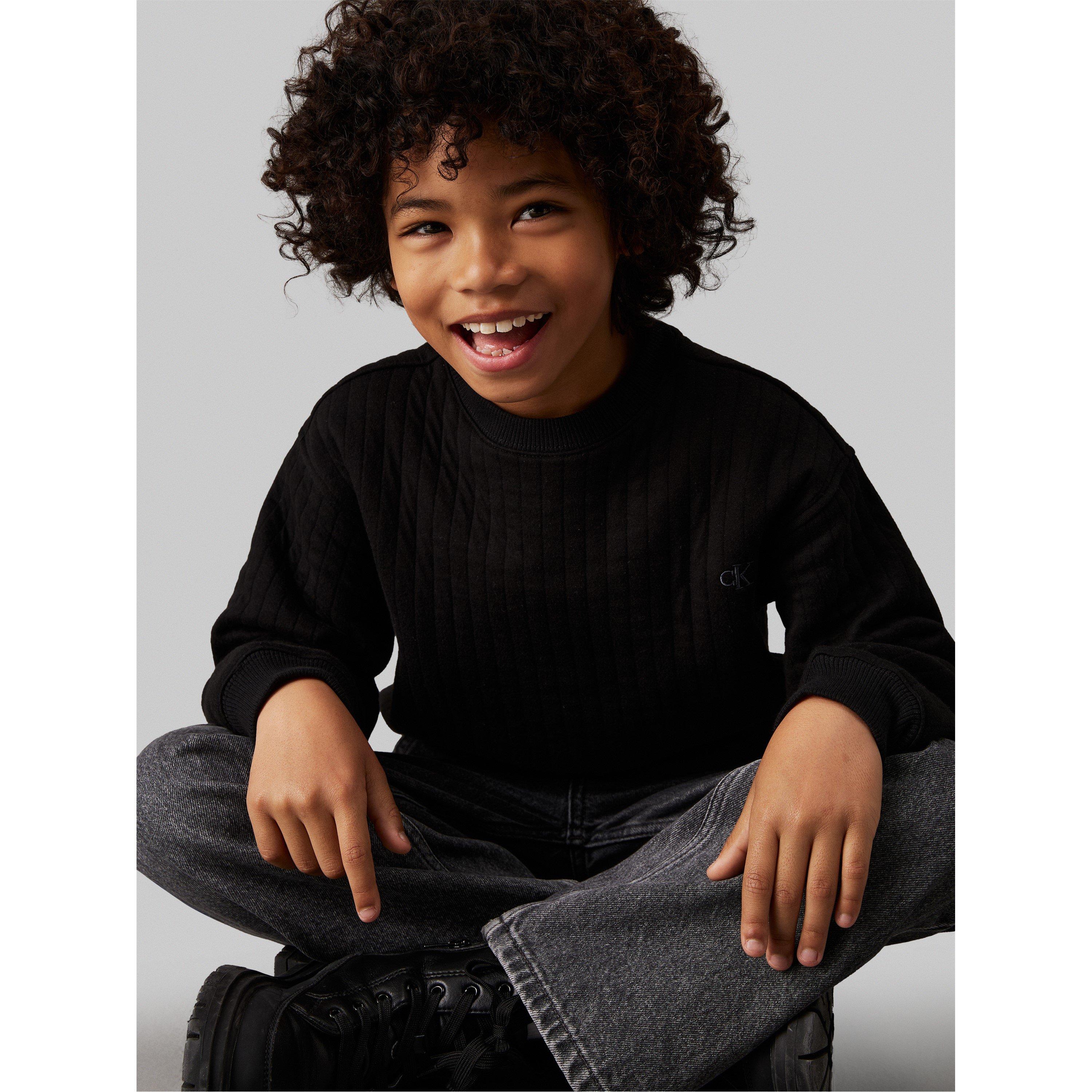 CK Black BEH - Calvin Klein Jeans - Quilted Pullover sweatshirt - 4