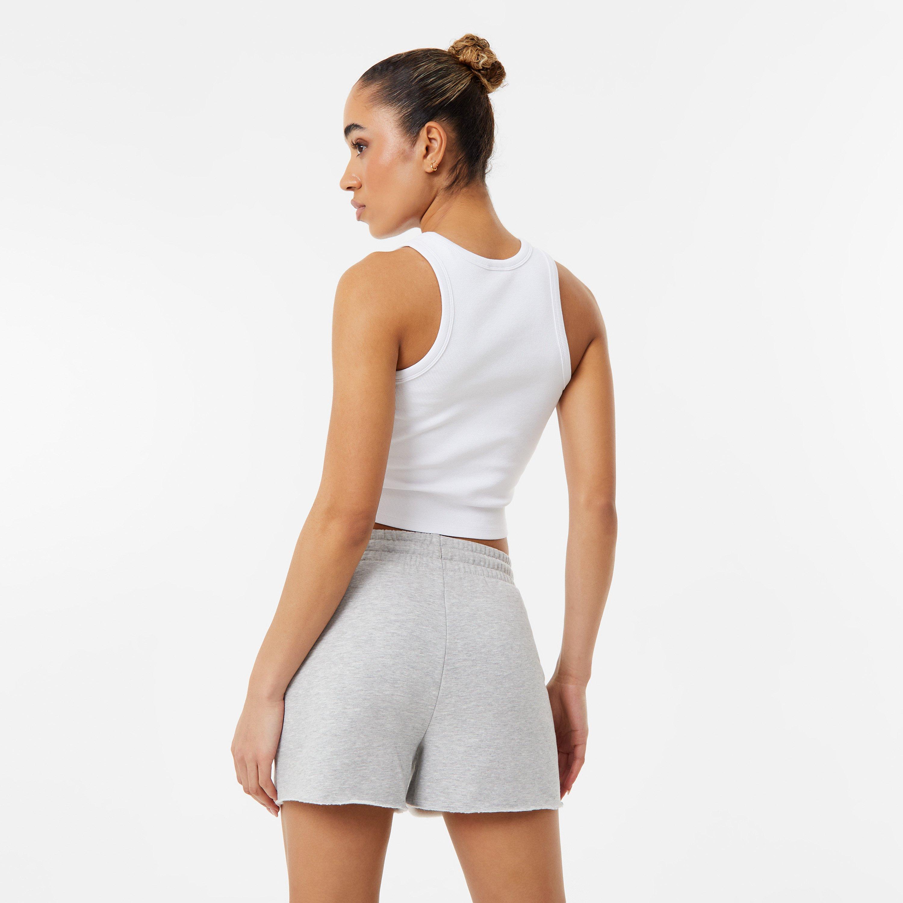 Grey Marl - Everlast - Raw Hem Shorts Womens - 2