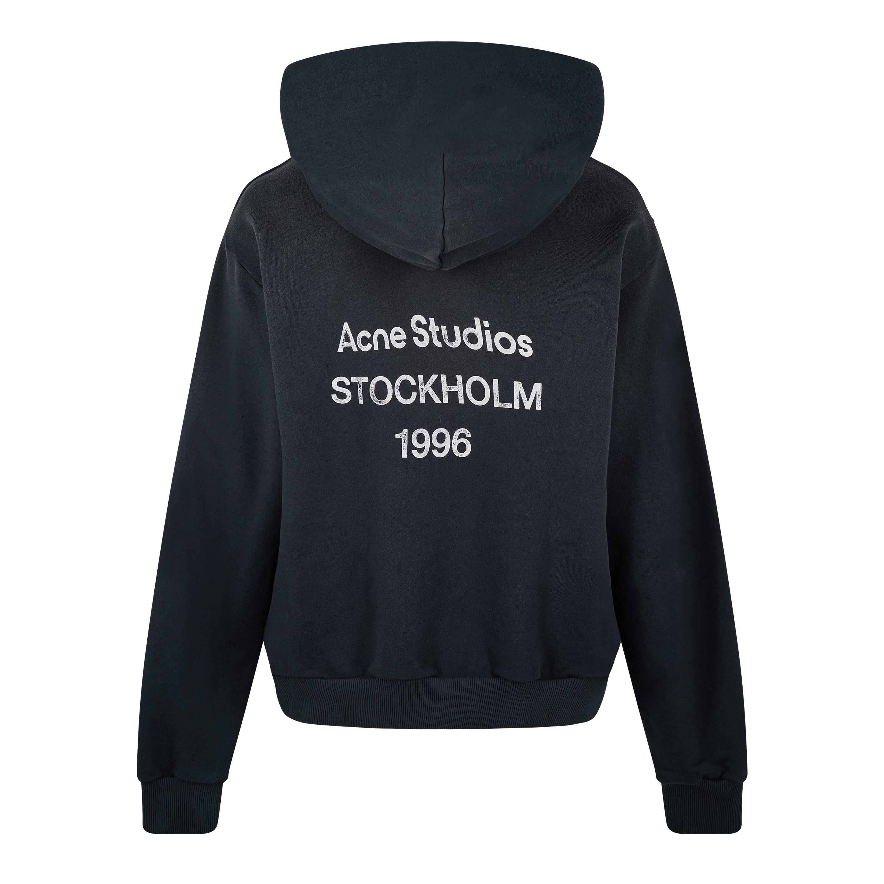 Black - Acne Studios - Logo Hooded Hoodie - 5