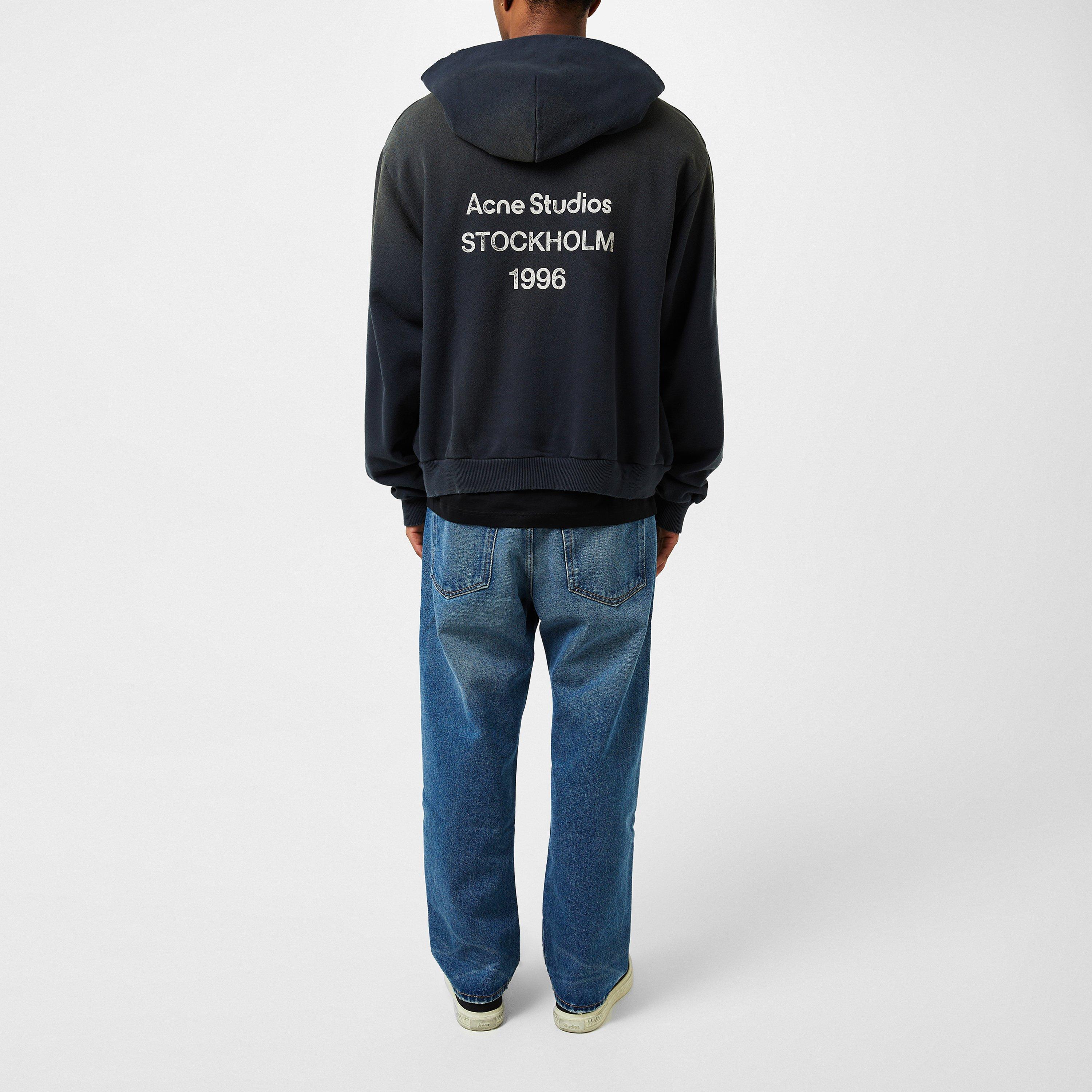 Black - Acne Studios - Logo Hooded Hoodie - 3