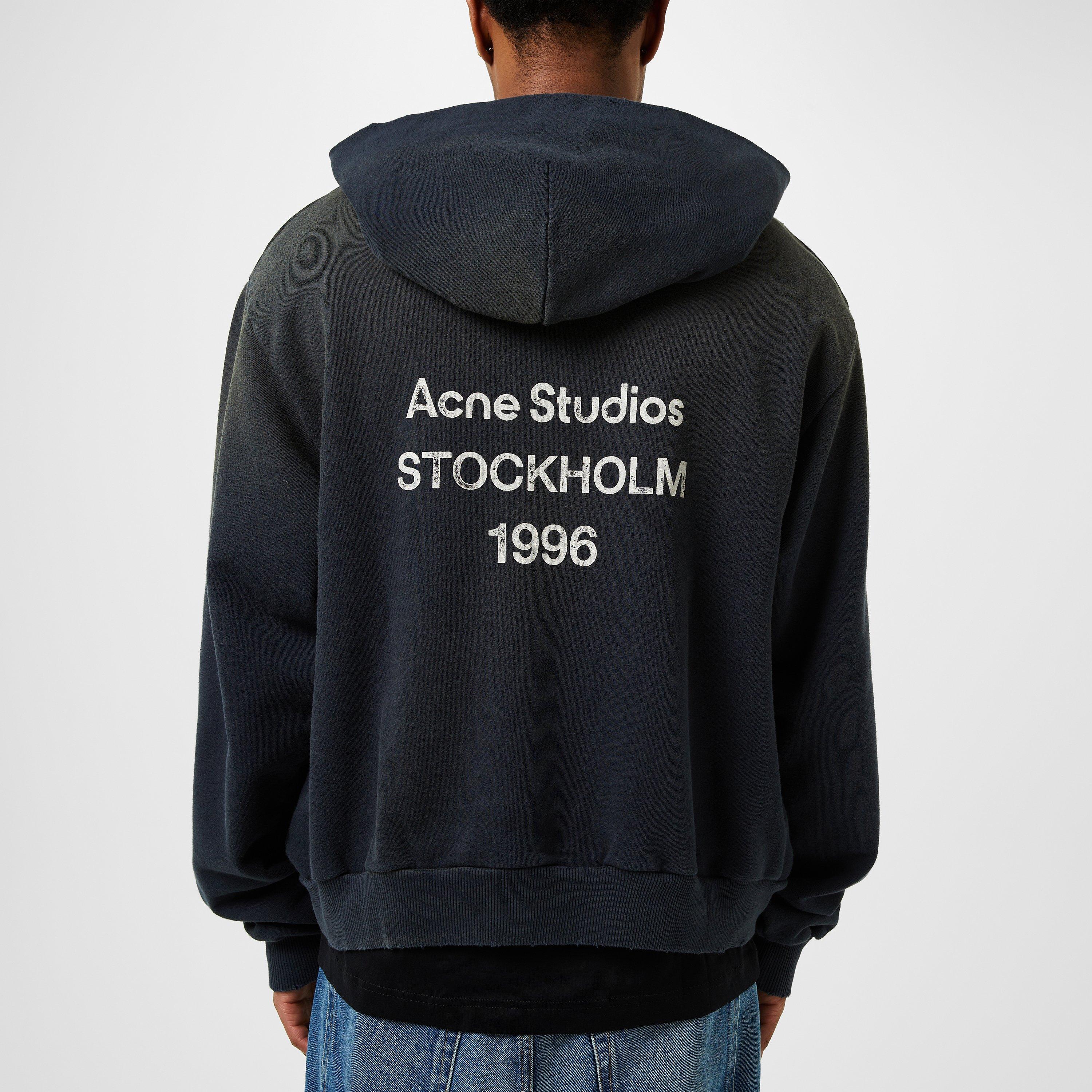 Black - Acne Studios - Logo Hooded Hoodie - 4
