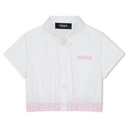 Versace Logo Cropped Shirt Juniors