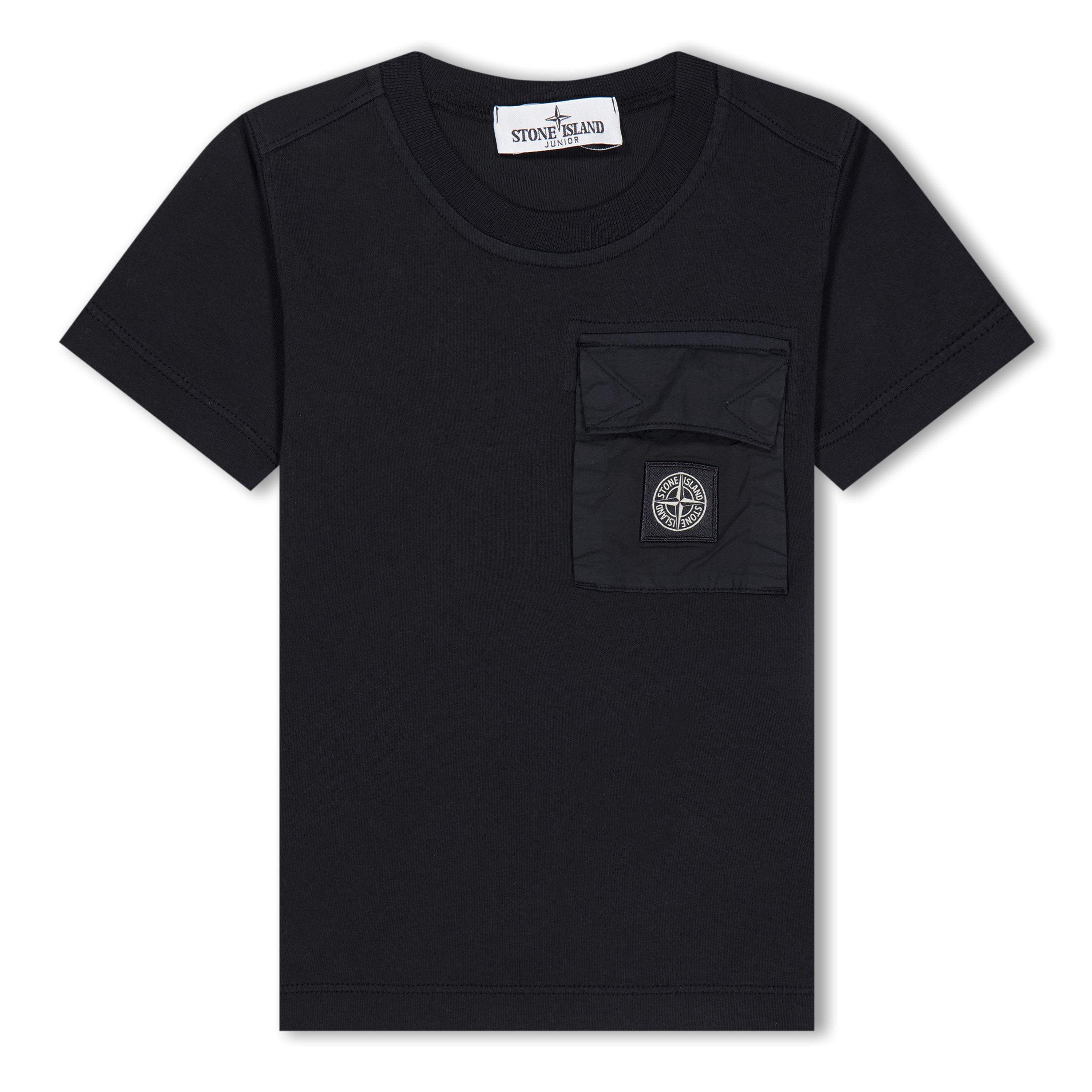 STONE  ロゴパッチTシャツ　ブラック　XL Stone Island | Patch Logo Tshirt With Pocket | Regular Fit T
