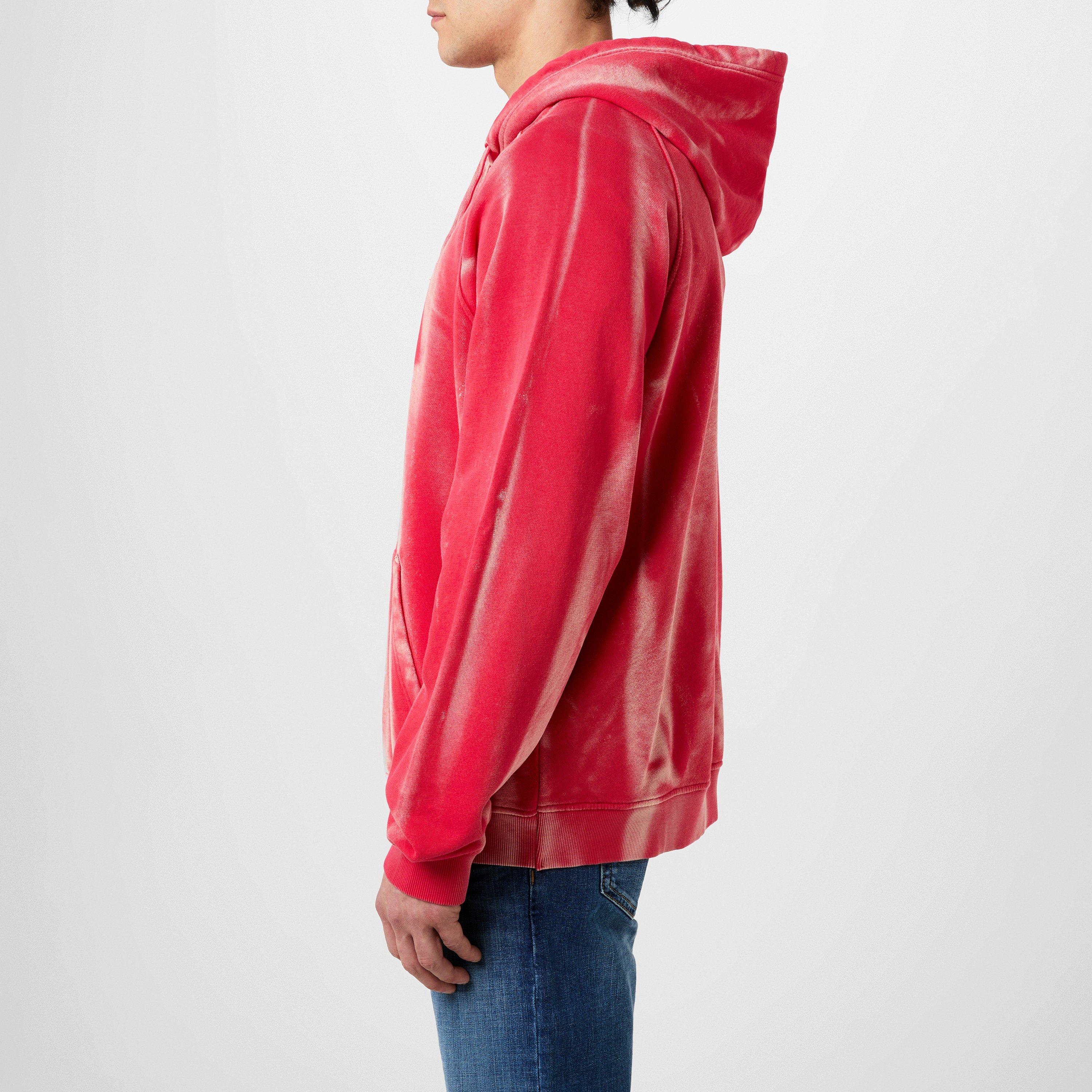 Red - Diesel - Washed Logo Hoodie - 5