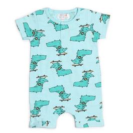 Hello World Baby Baby Boy Dino Romper