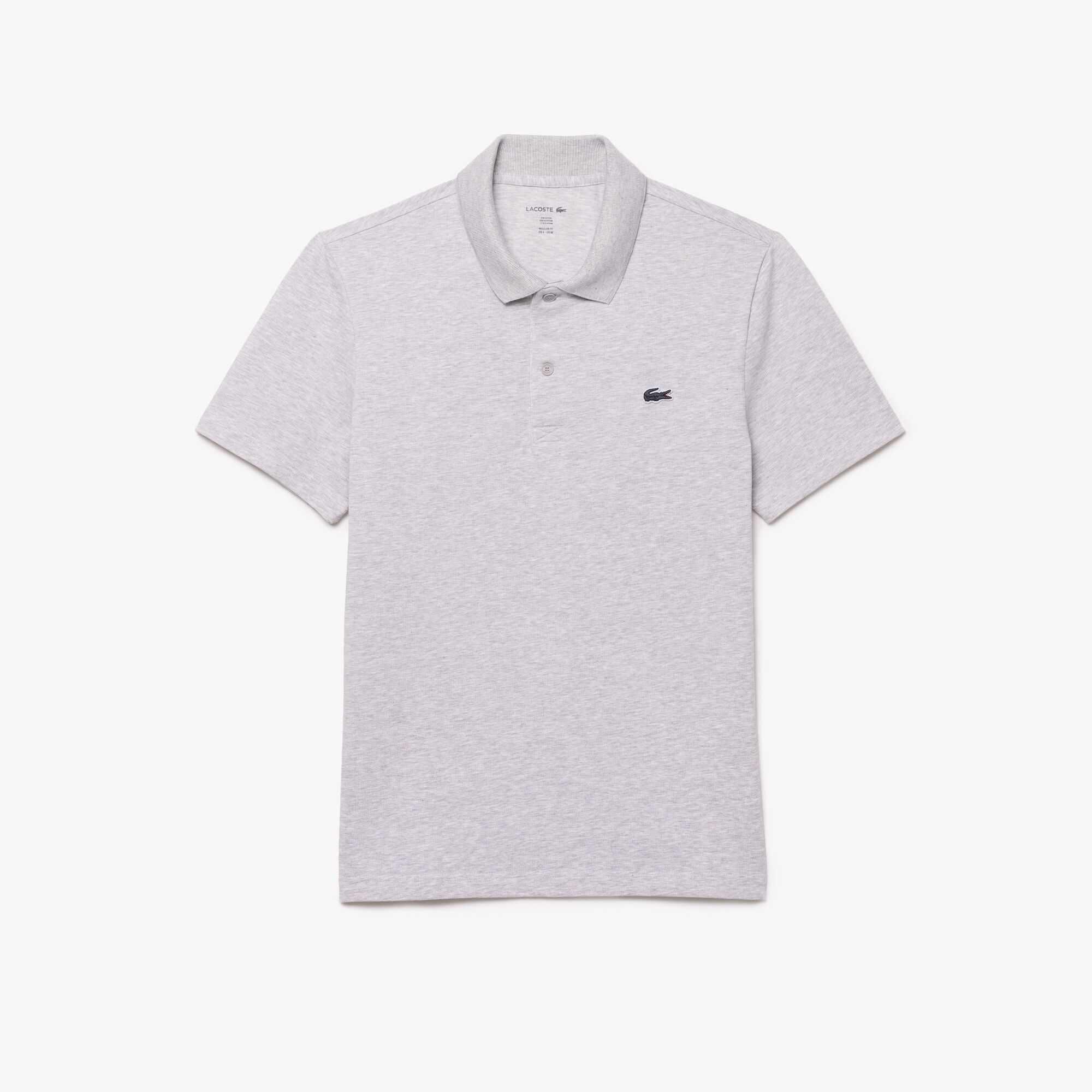 Lacoste Men's Regular Fit Short Sleeve Polo Shirt - Light Grey CCA - L