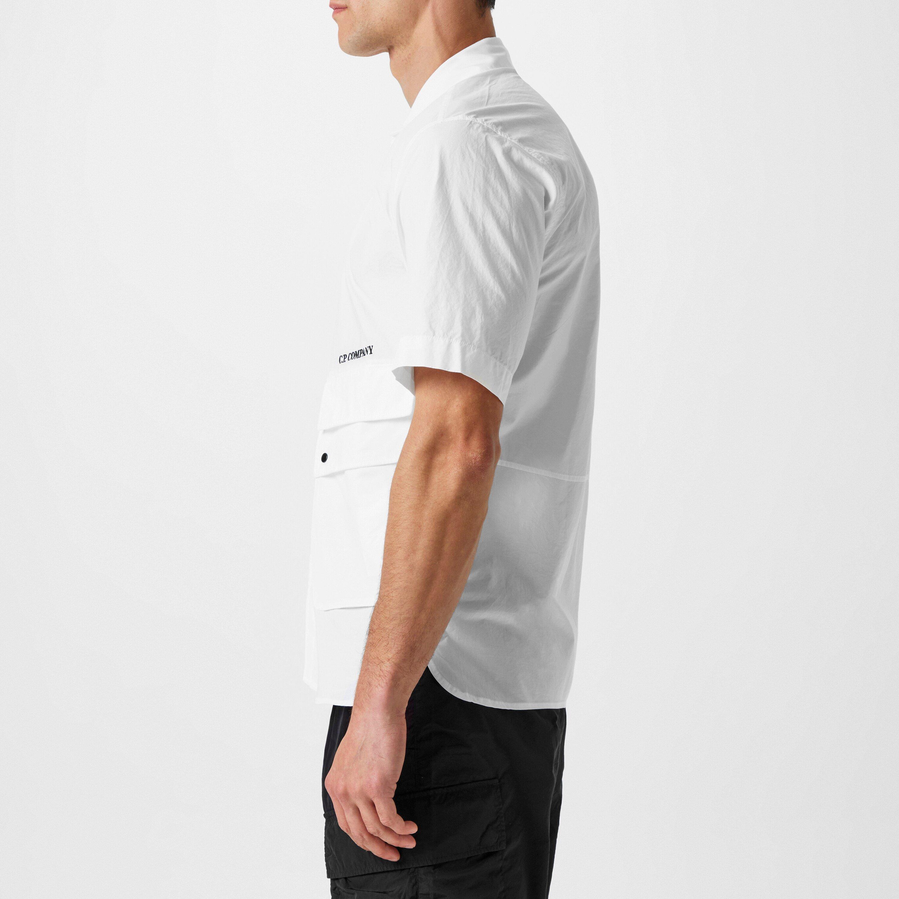 Gauze White 103 - CP Company - Short Sleeve Shirt - 5