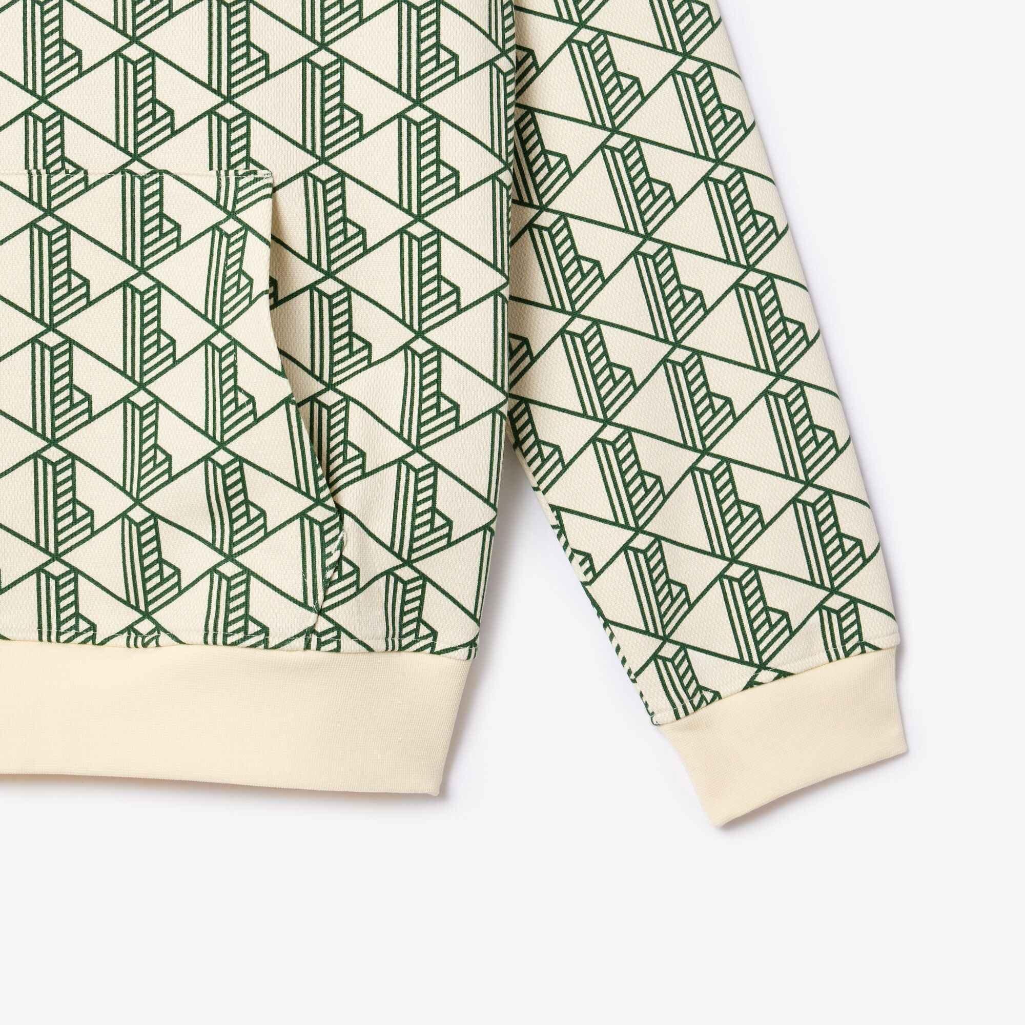 White PT2 - Lacoste - Men's All Print Monogram Over-the-Head Hoodie - 8