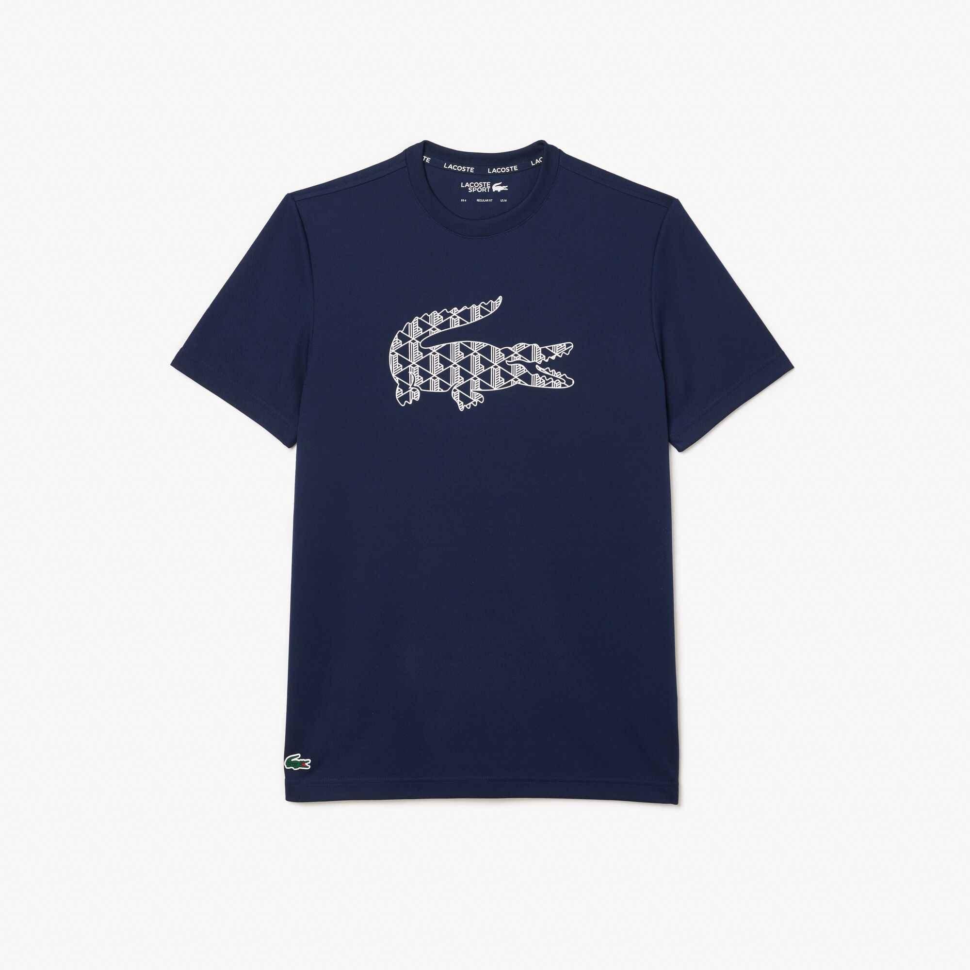 Navy 166 - Lacoste - Croc Performance Crew T-Shirt - 5