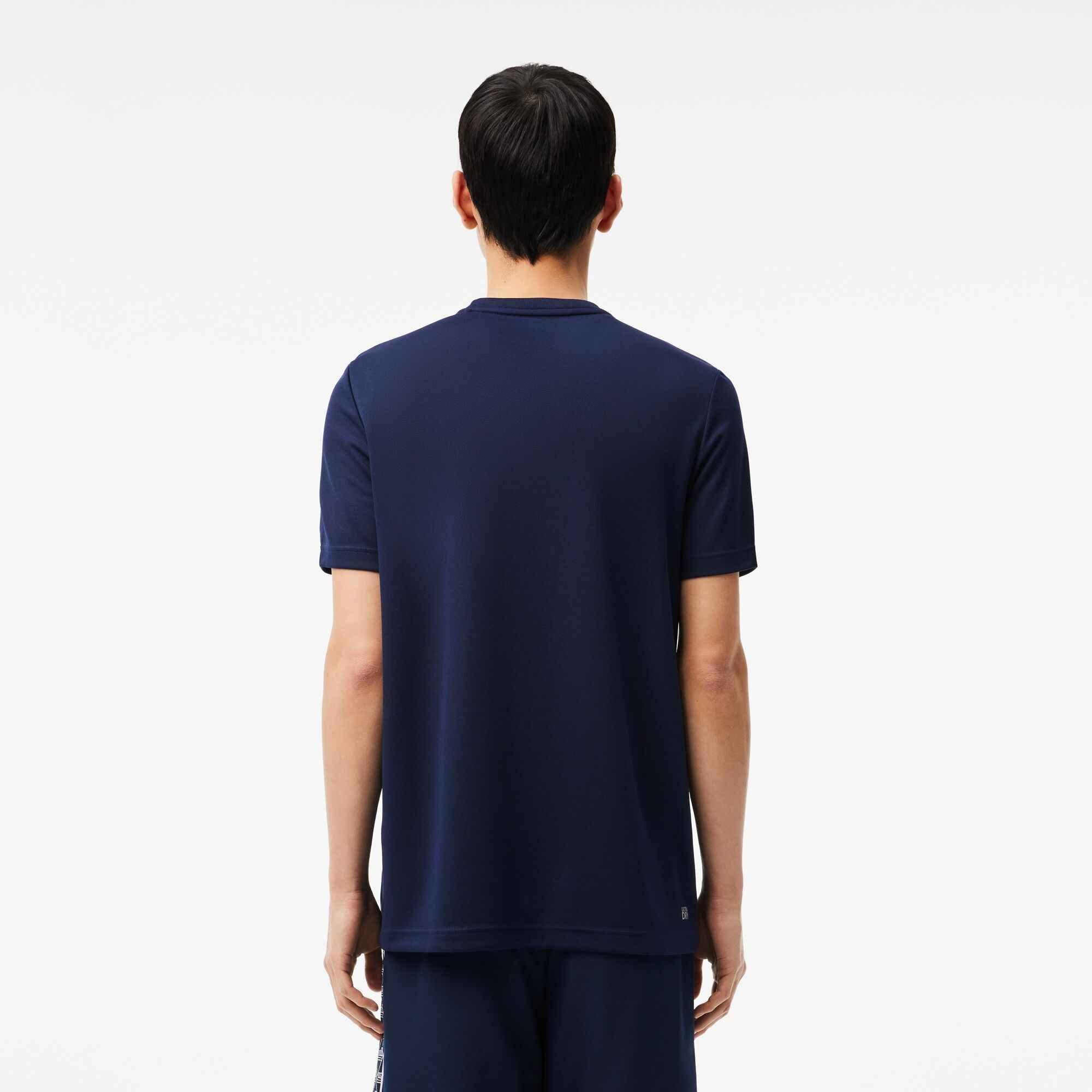 Navy 166 - Lacoste - Croc Performance Crew T-Shirt - 3