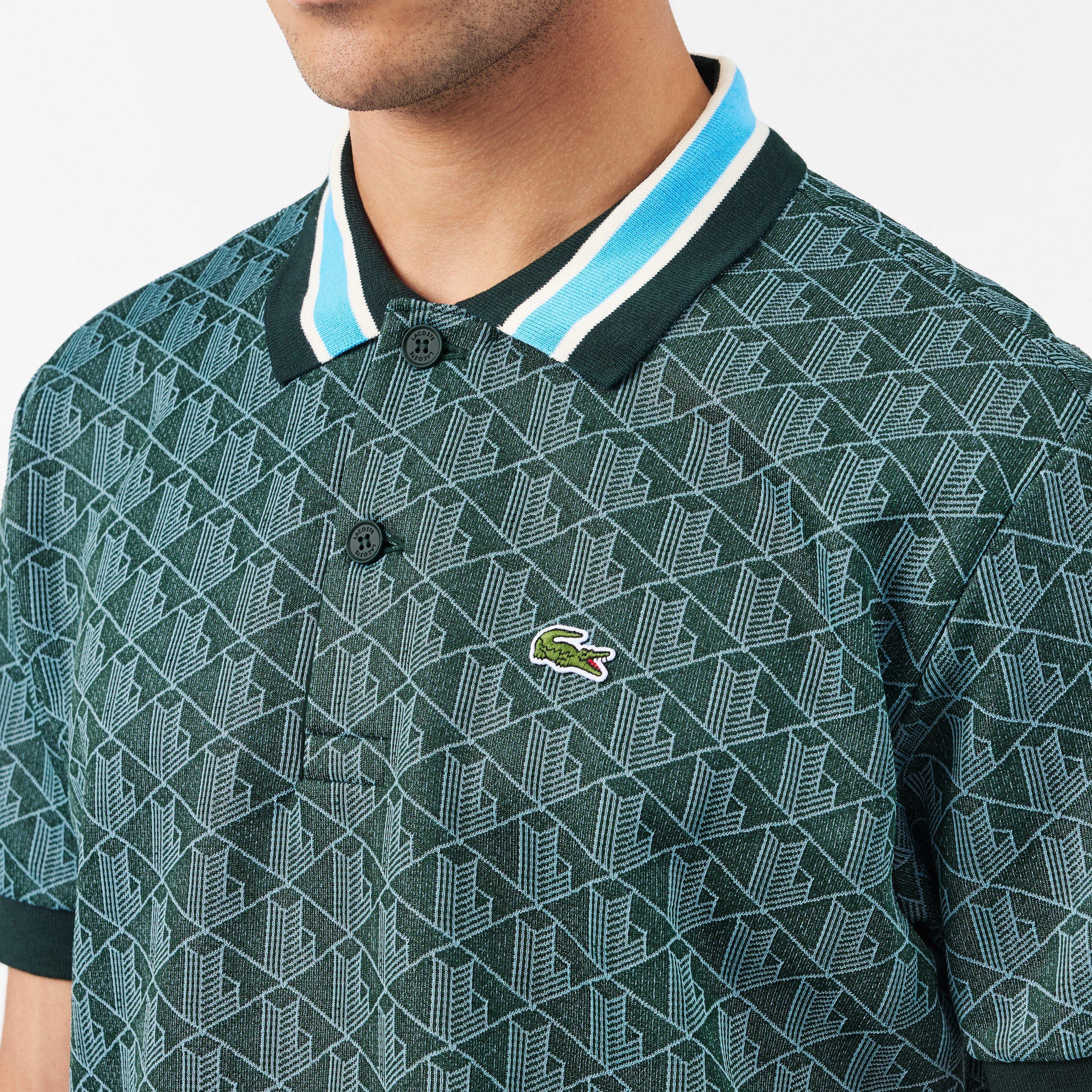 Green/Blue - Lacoste - Men's Logo Short-Sleeve Polo Shirt - 5