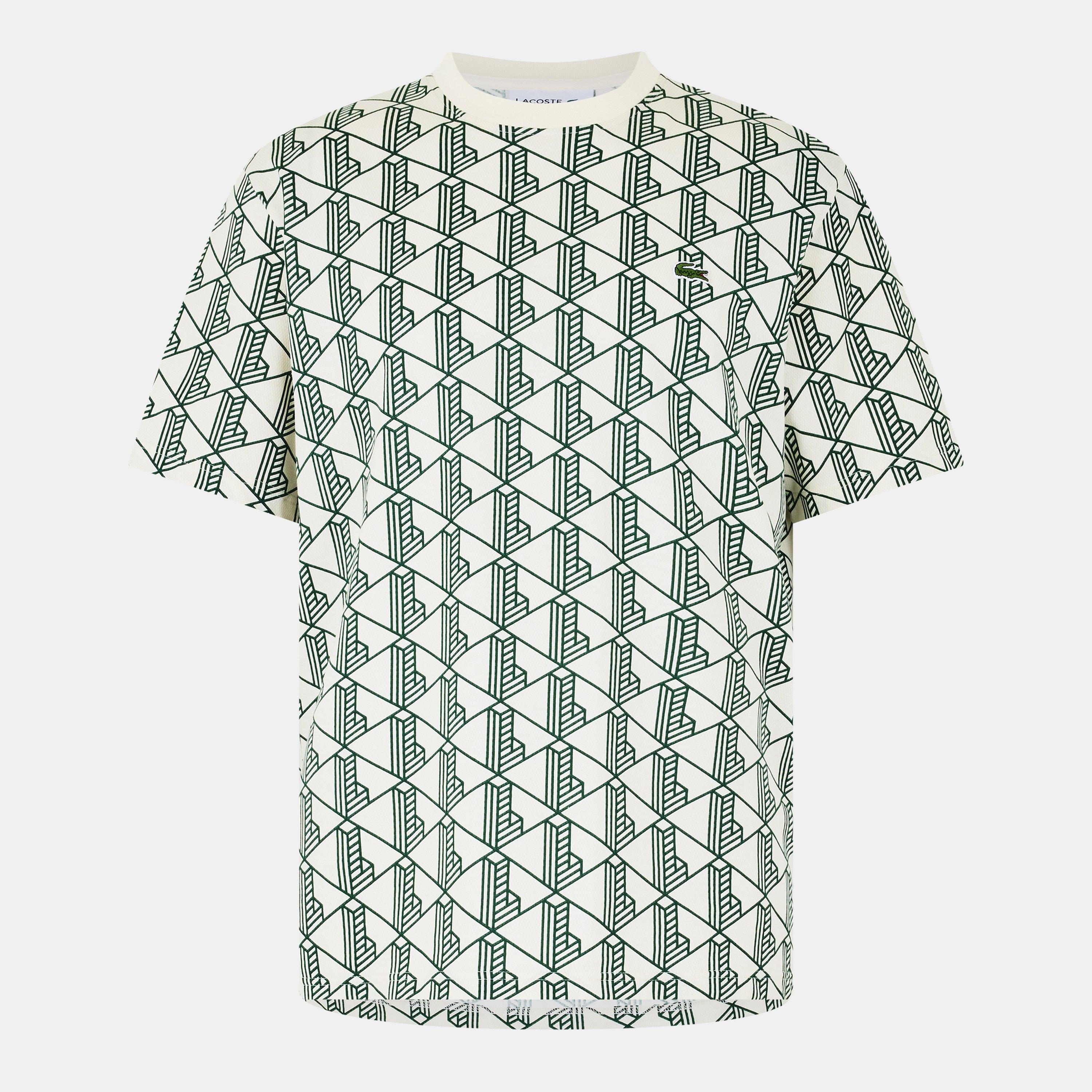 Lapland/Green - Lacoste - Men's All Over Print Mono T-Shirt - 1