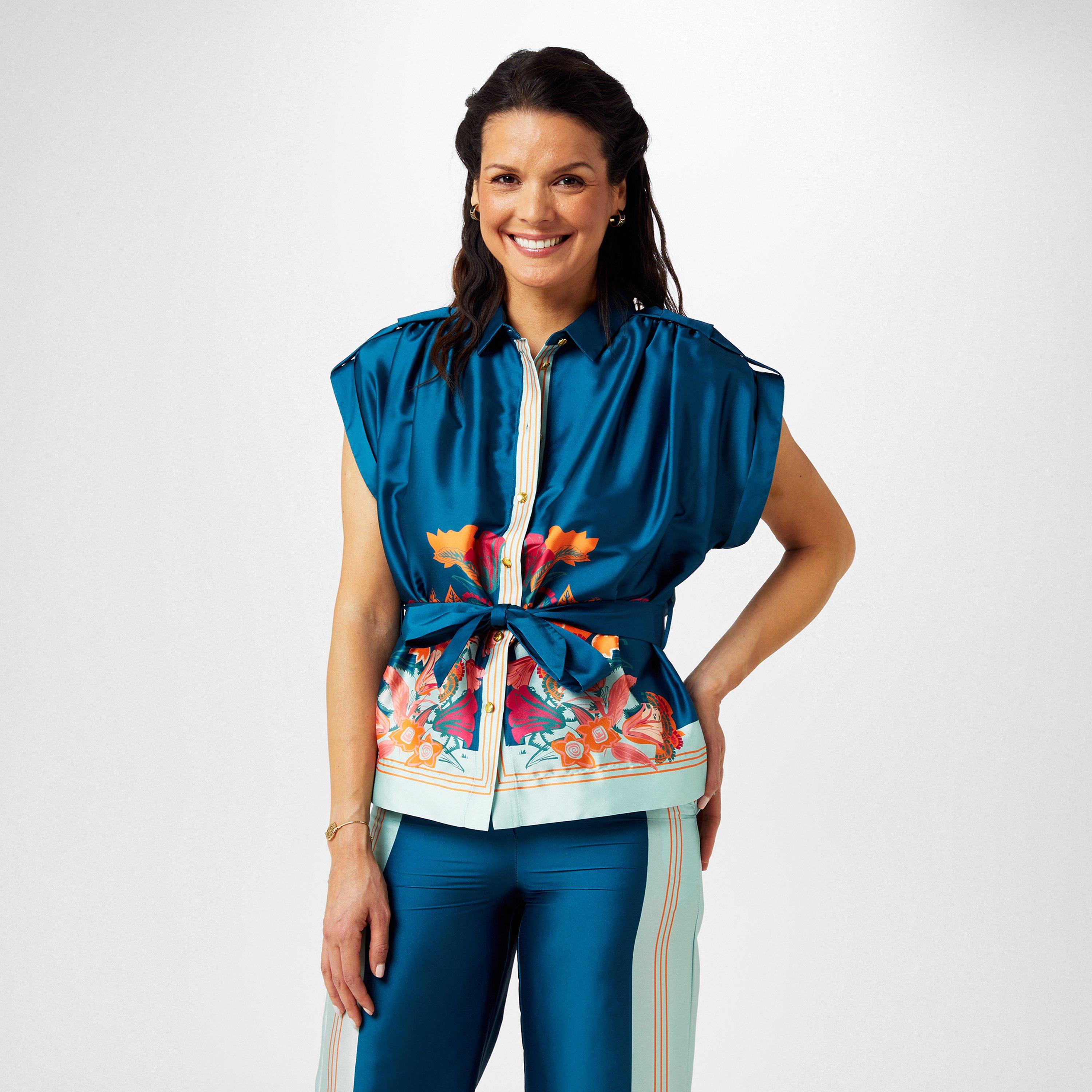 Biba Women's Border Print Top - Lily Print - 8 (XS)
