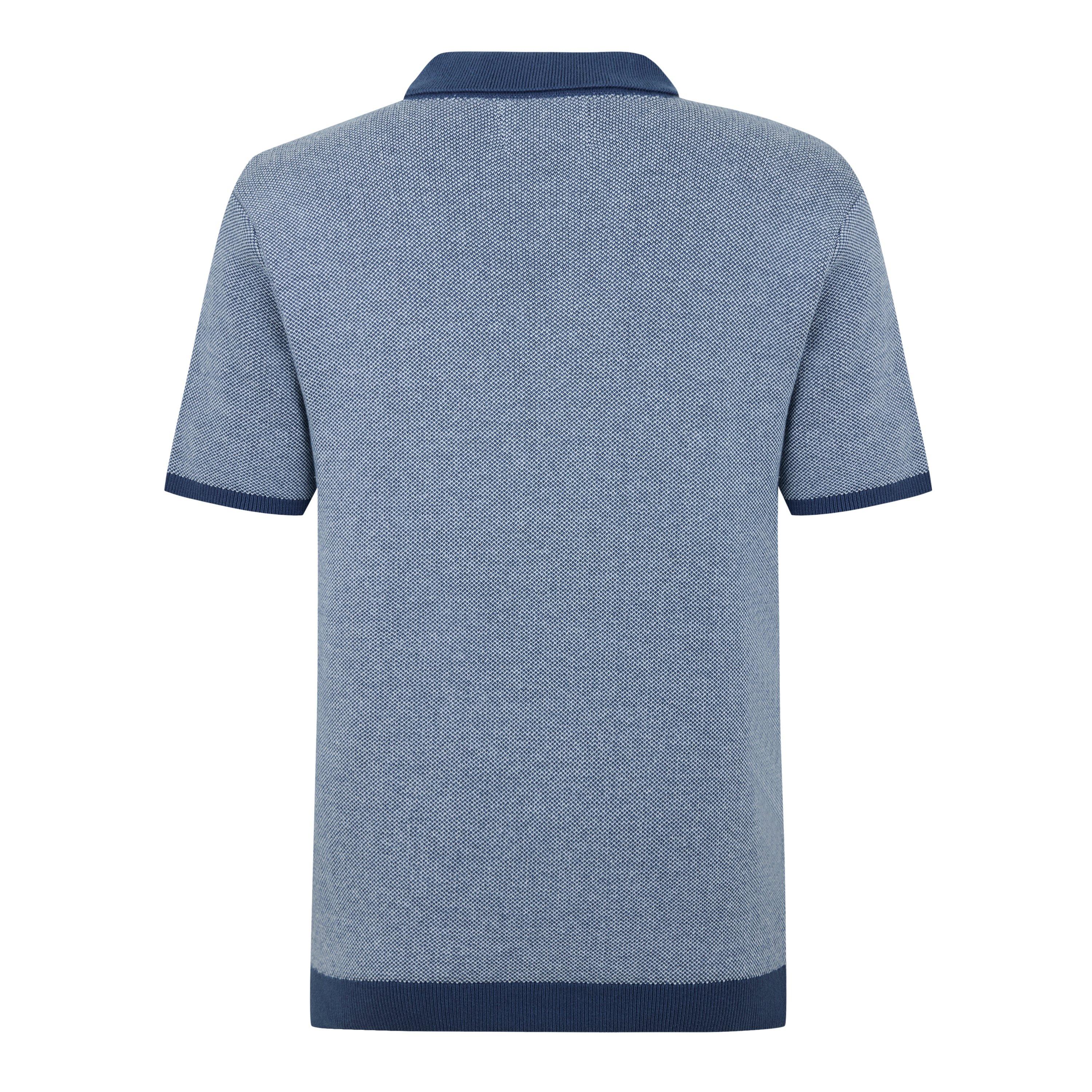 Indigo/Cream - Jack Wills - JW Birdseye Short-Sleeve Polo Shirt - 7