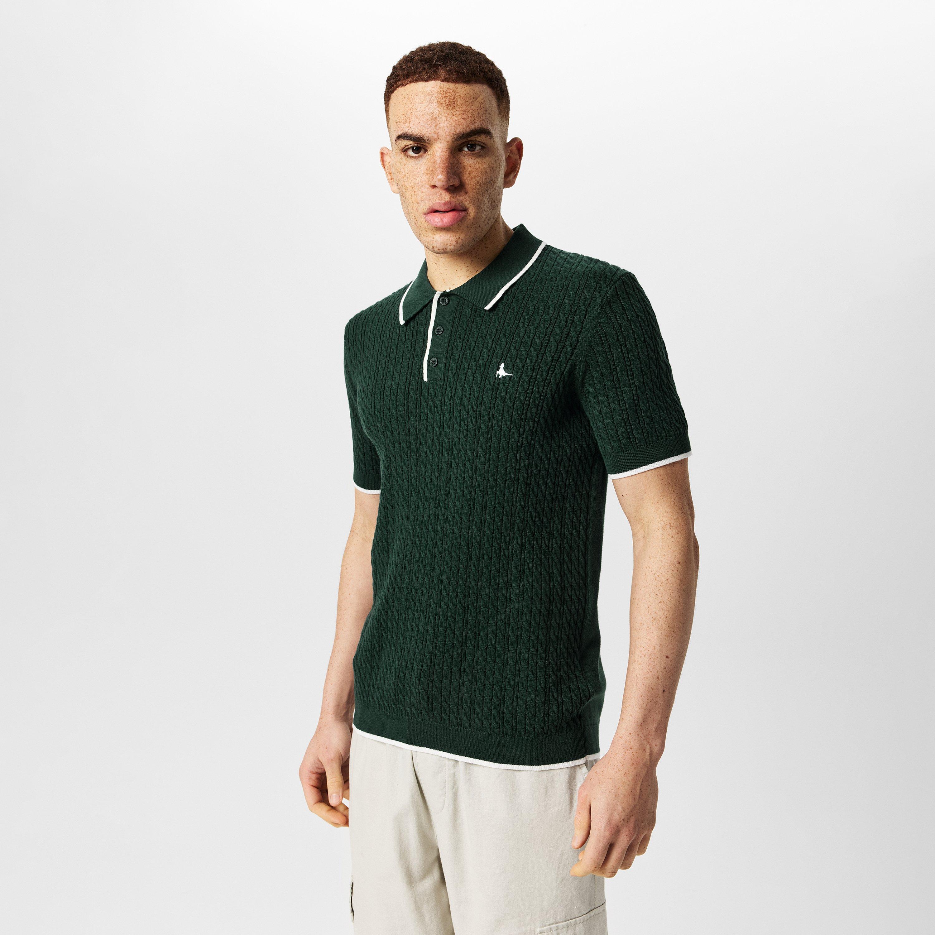 Immergrün - Jack Wills - JW Braid Knitted Short-Sleeve Polo Shirt - 3