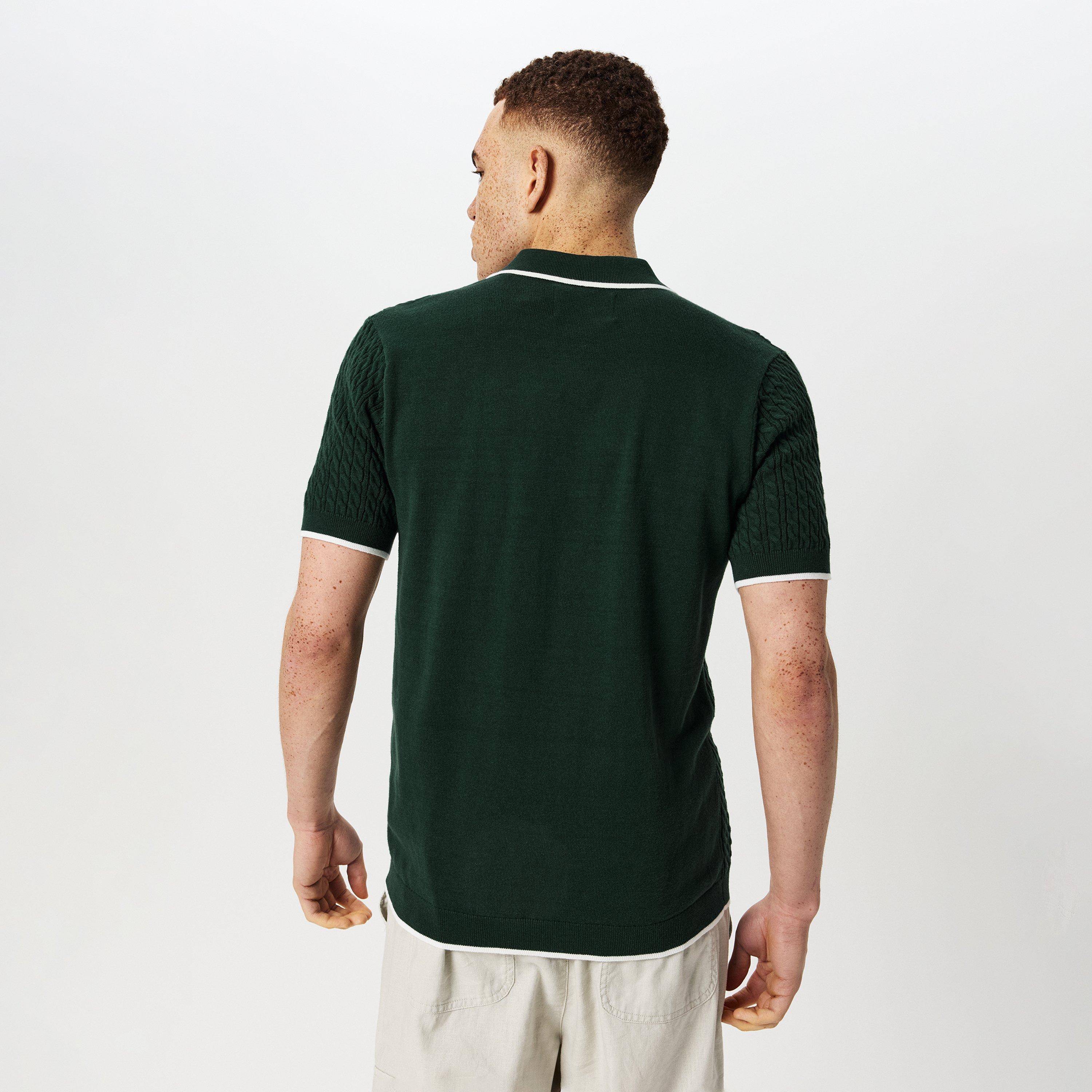 Immergrün - Jack Wills - JW Braid Knitted Short-Sleeve Polo Shirt - 4