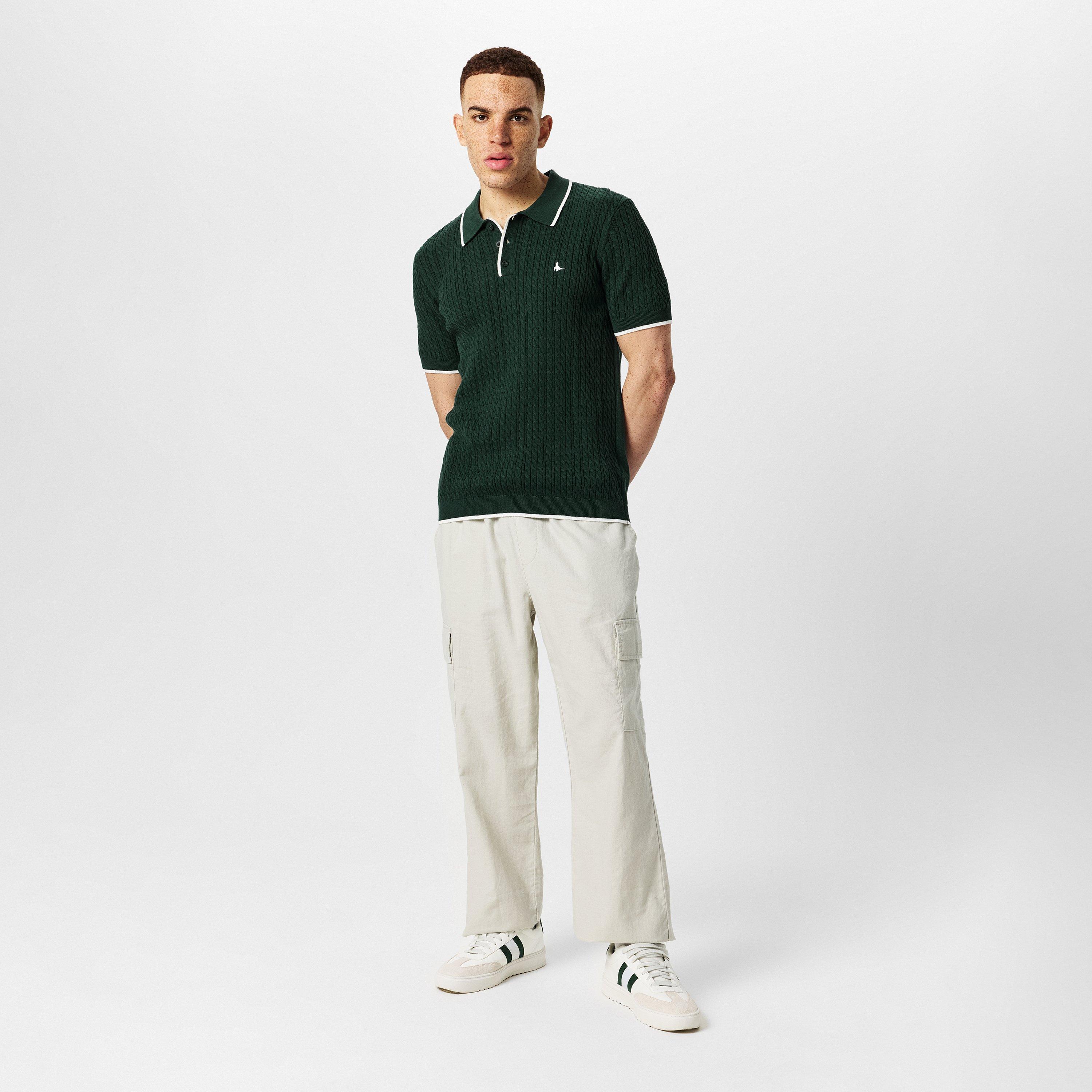 Immergrün - Jack Wills - JW Braid Knitted Short-Sleeve Polo Shirt - 6