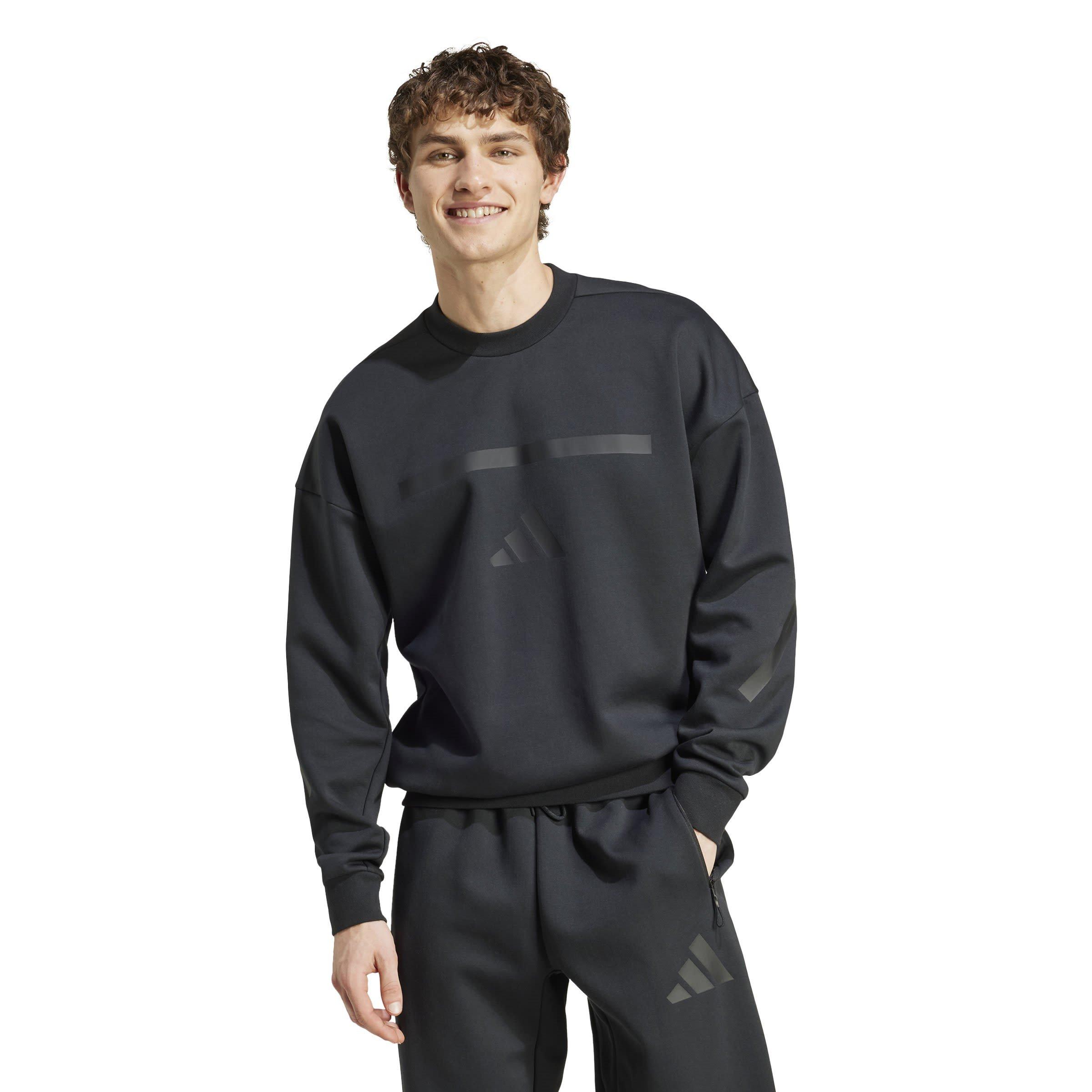 Black - adidas - Z.N.E. Crew Sweatshirt Mens - 5