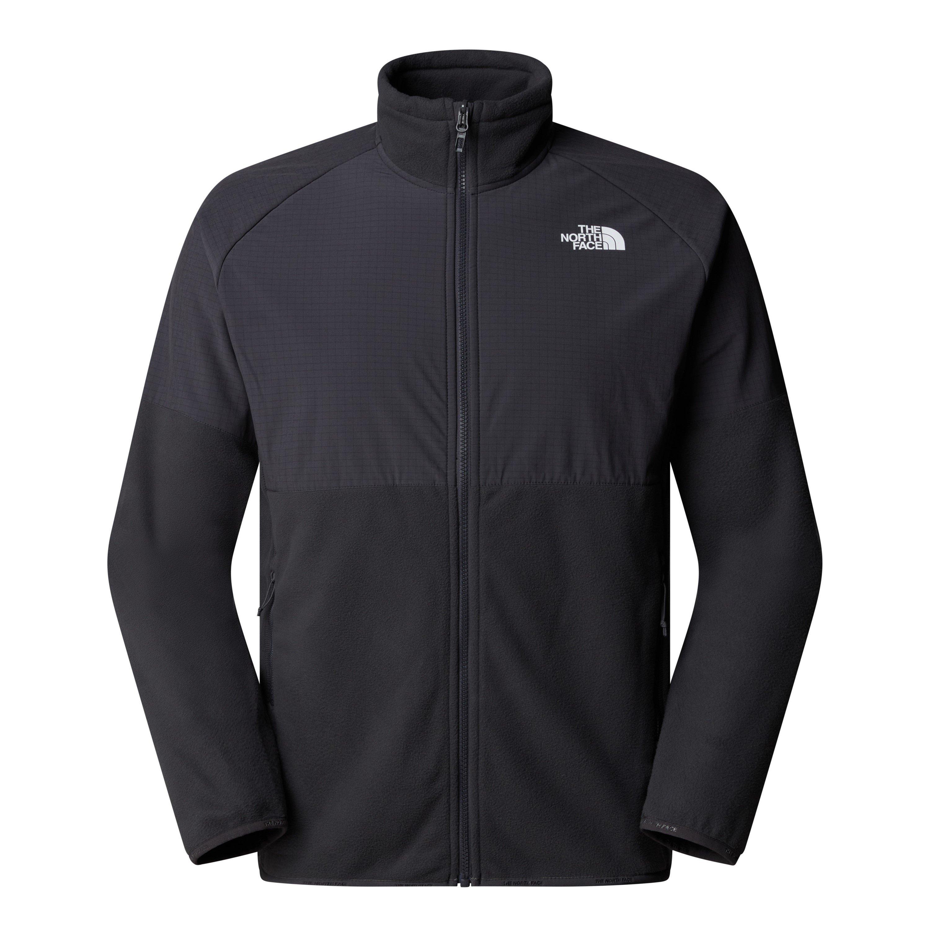 The North Face Men's Tnf Glacier Full Zip Fleece - Black/Grey - Medium