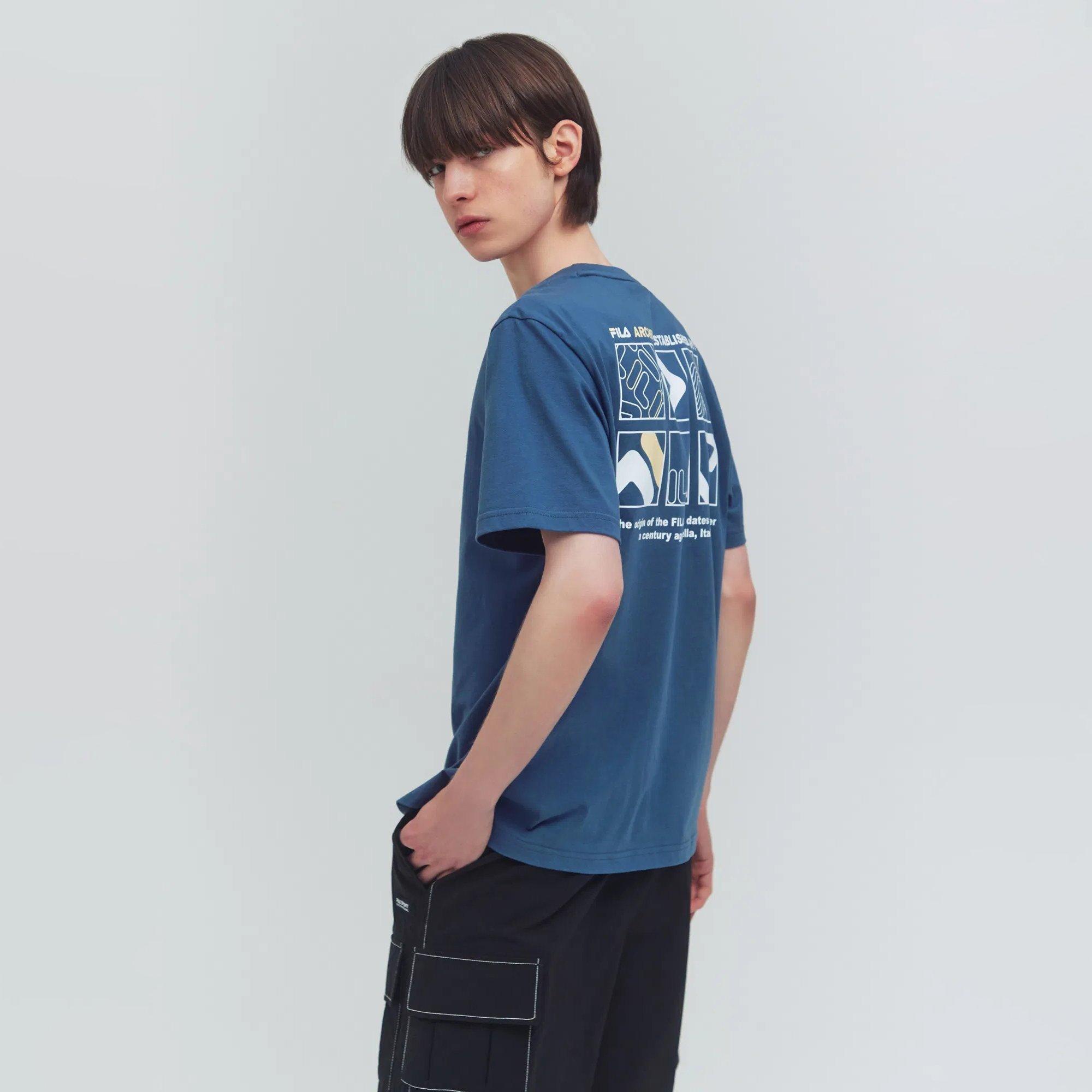 Indigo Blue - Fila - Heritage F Box Adults Oversized T Shirt - 5