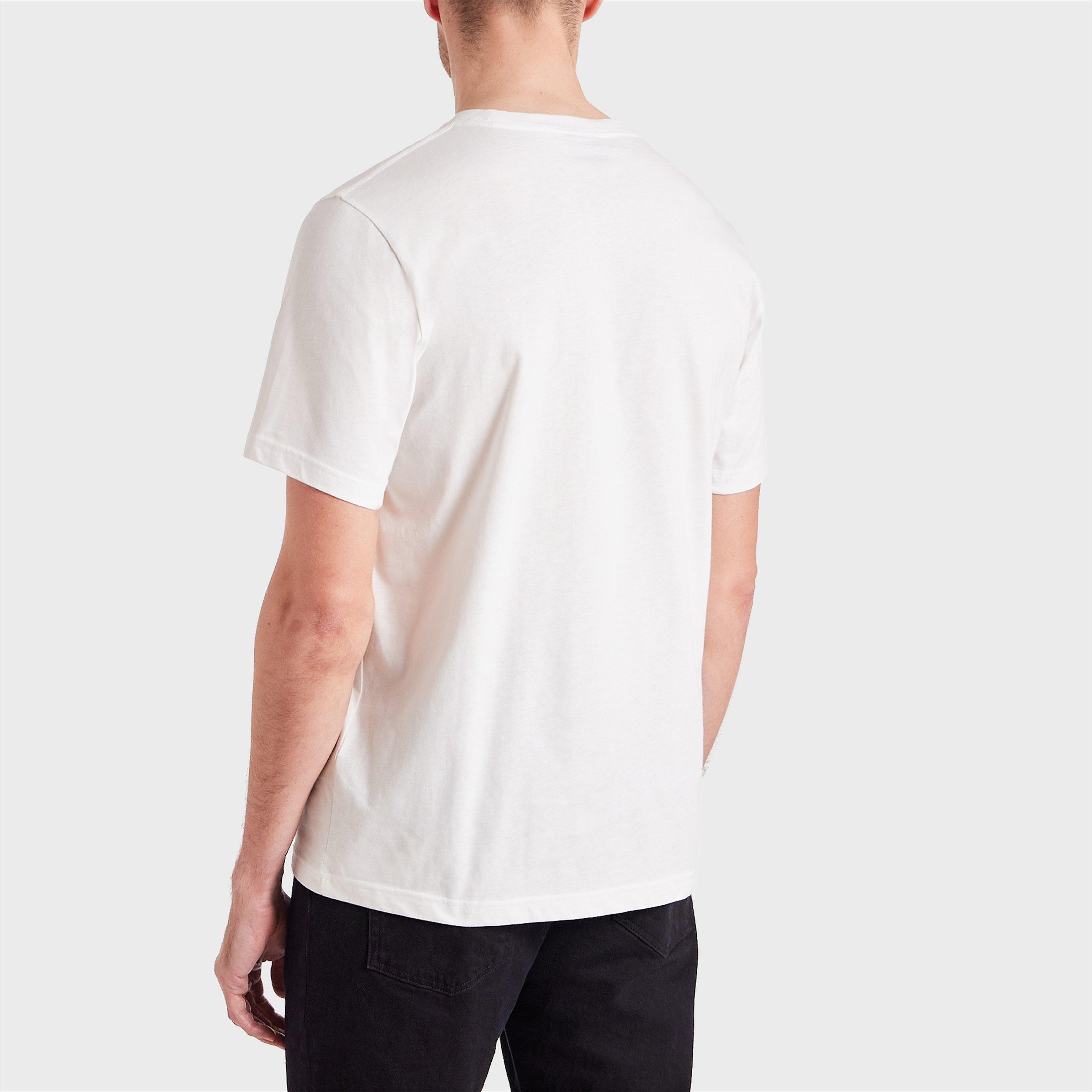 White 01 - PS Paul Smith - Men's Waved Repeat Logo Regular Fit T-Shirt - 4