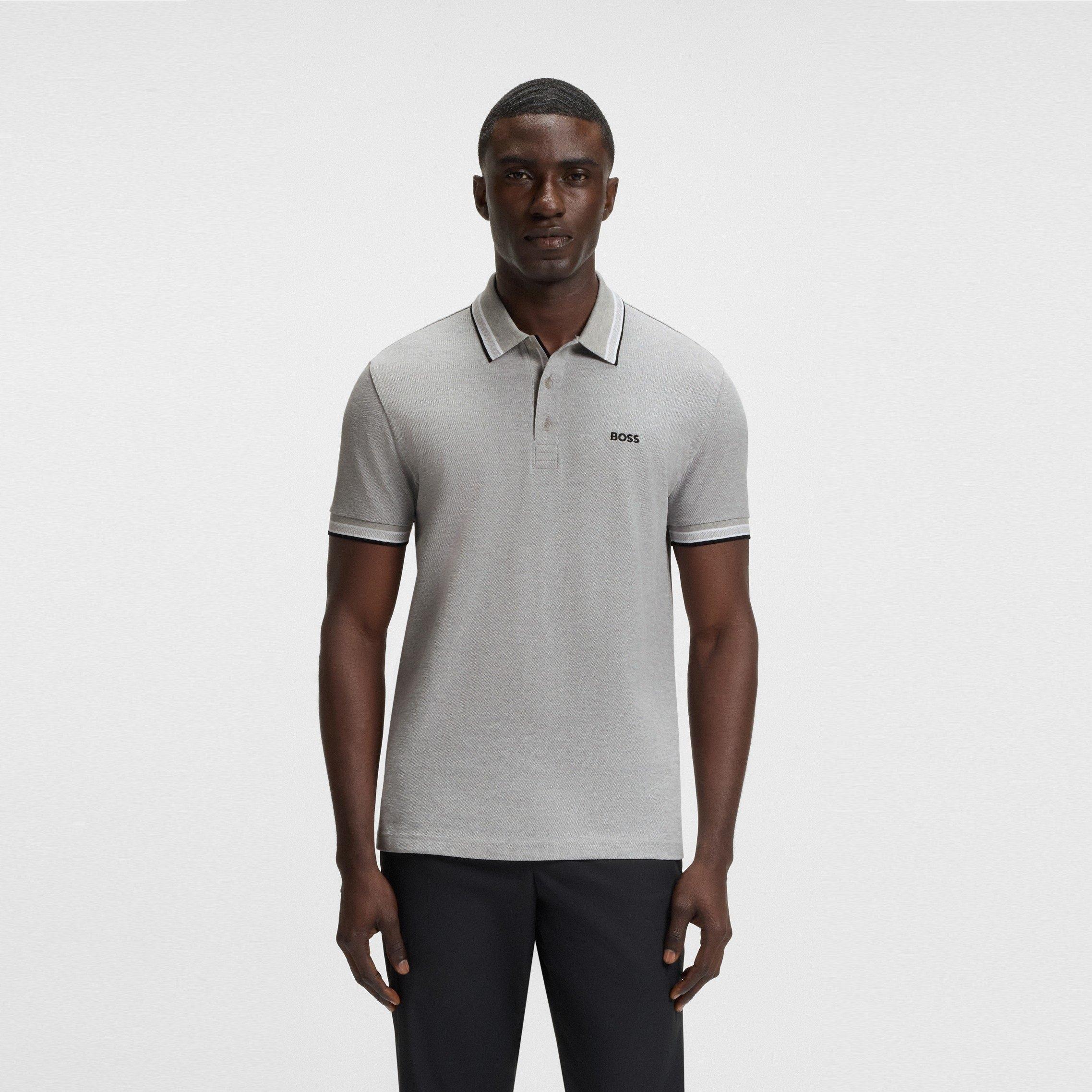 Silver - Boss - Men's HBG Paddy Euro Polo Shirt - 2