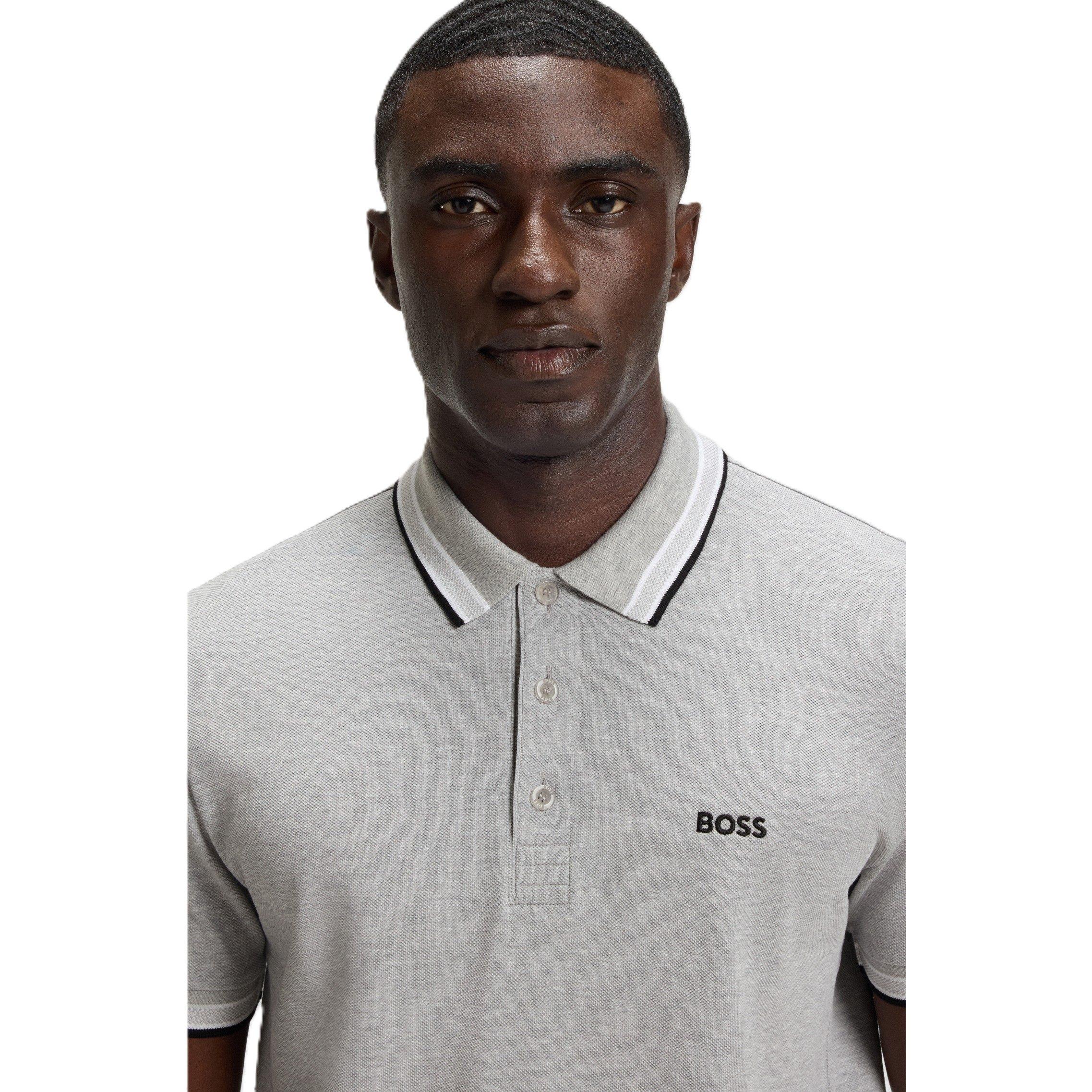 Silver - Boss - Men's HBG Paddy Euro Polo Shirt - 4
