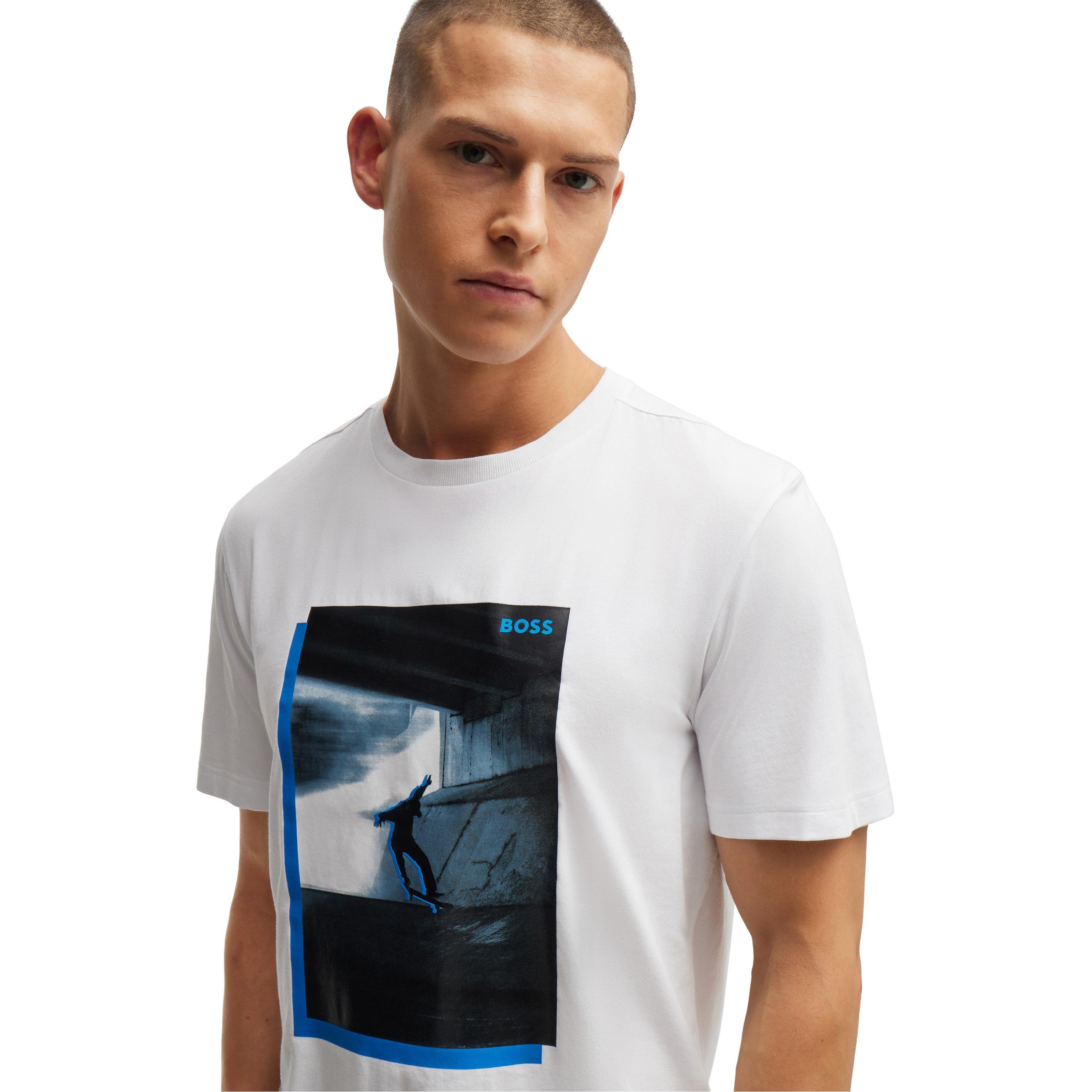 White 100 - Boss - Men's HBG Skate Logo T-Shirt - 2