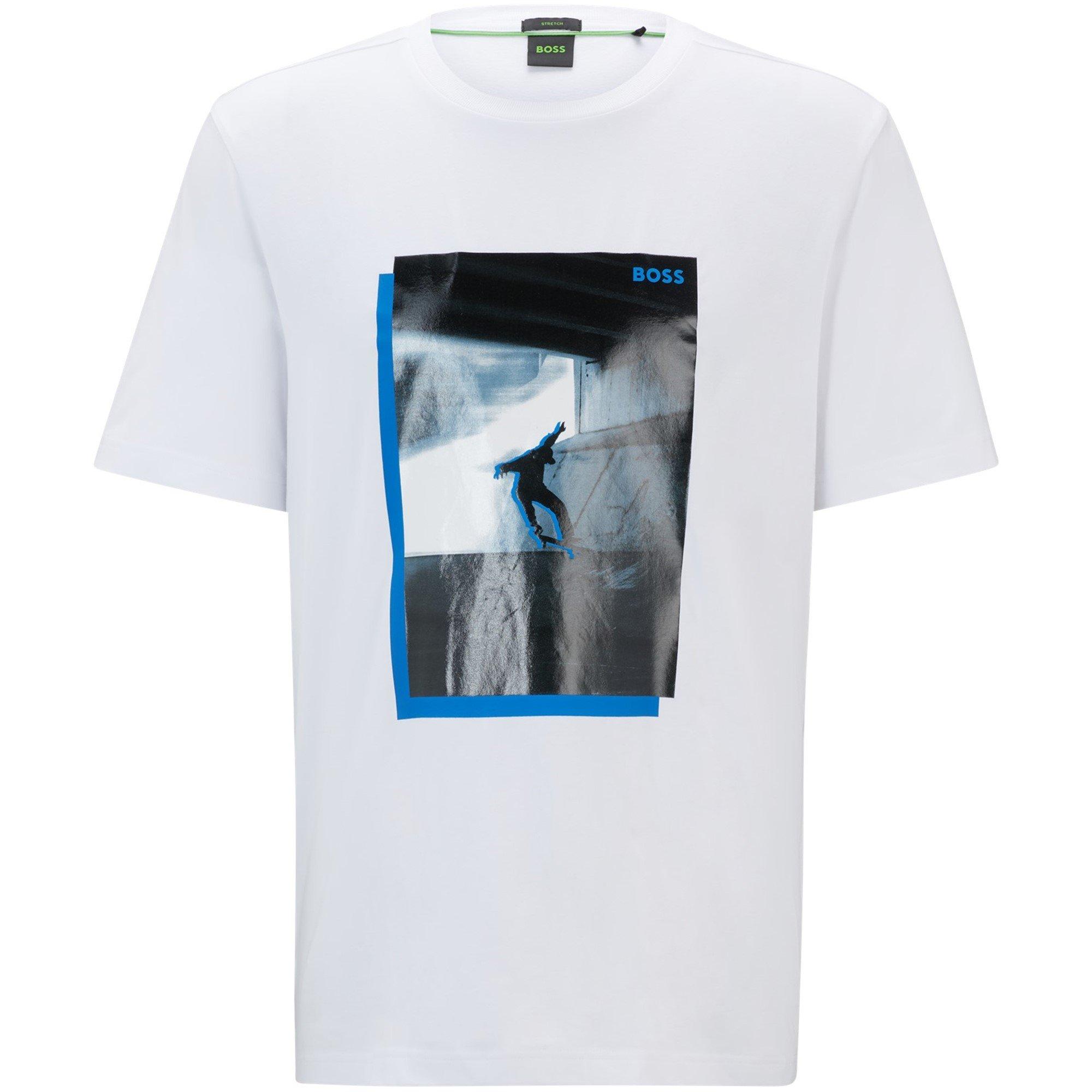 White 100 - Boss - Men's HBG Skate Logo T-Shirt - 4