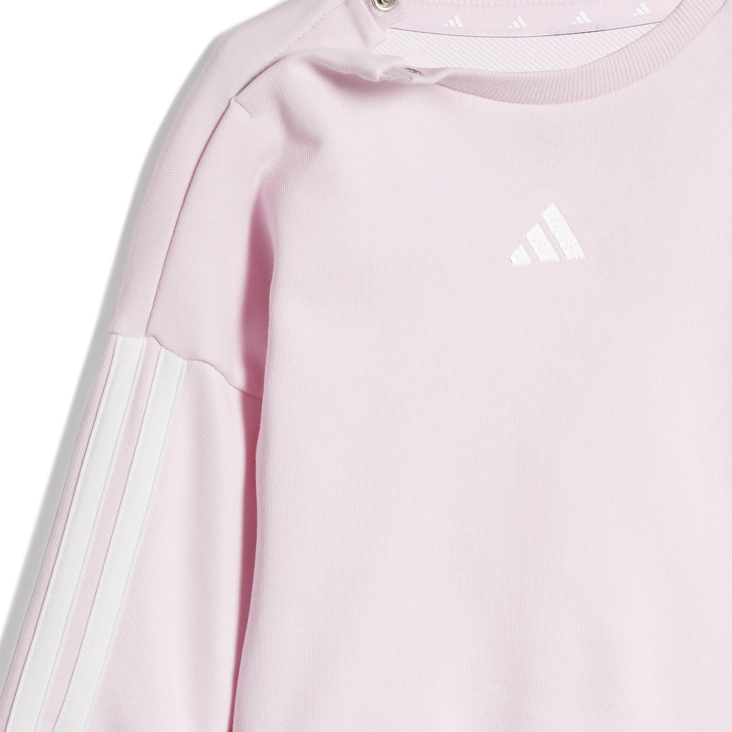 Pink/White - adidas - Infants BOS Jog French Terry Set - 5
