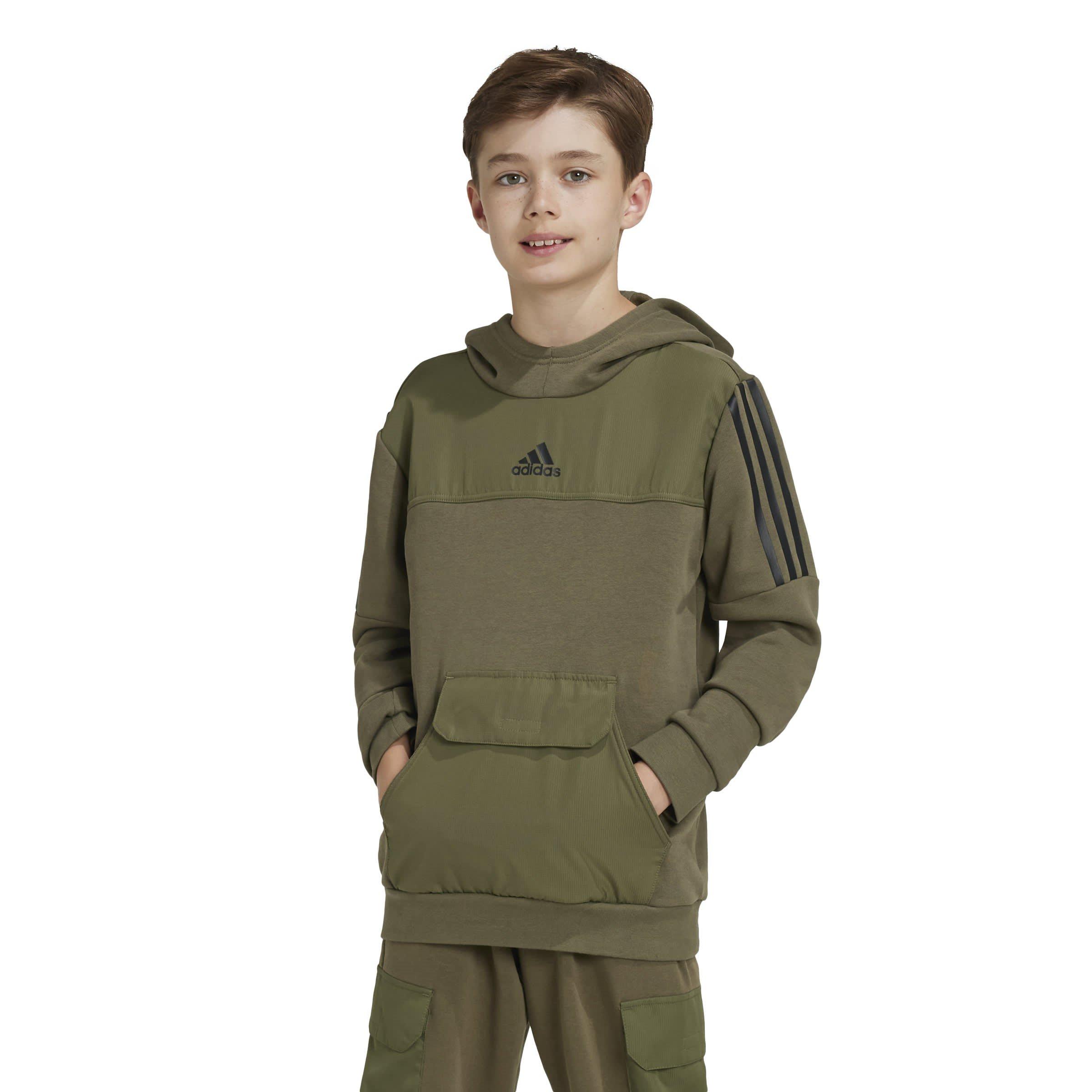 Khaki - adidas - Utility Hoodie Juniors - 2