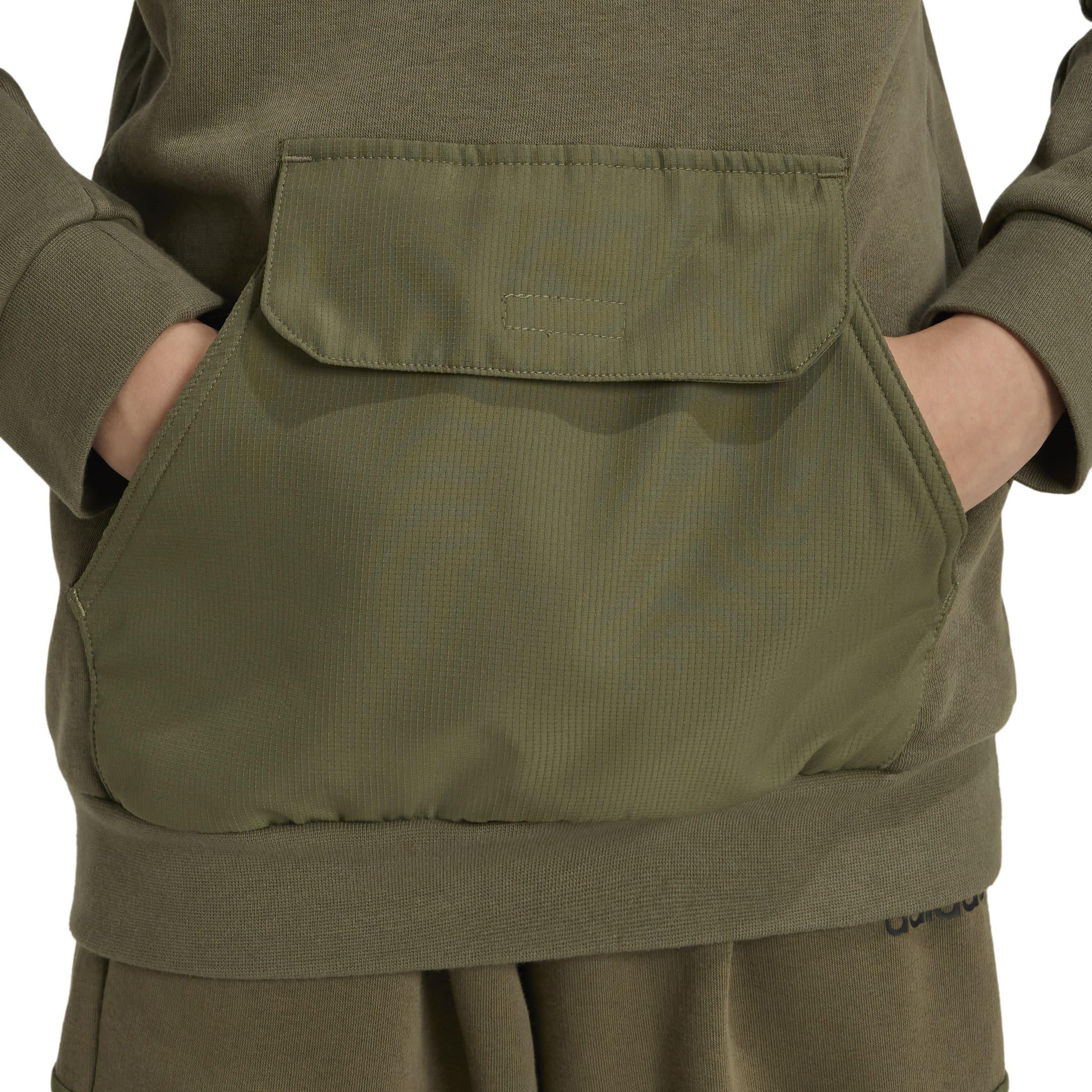 Khaki - adidas - Utility Hoodie Juniors - 5