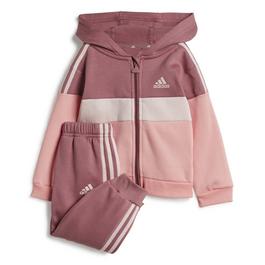 adidas Tiberio 3 Stripes Colorblock Fleece Track Suit Infants