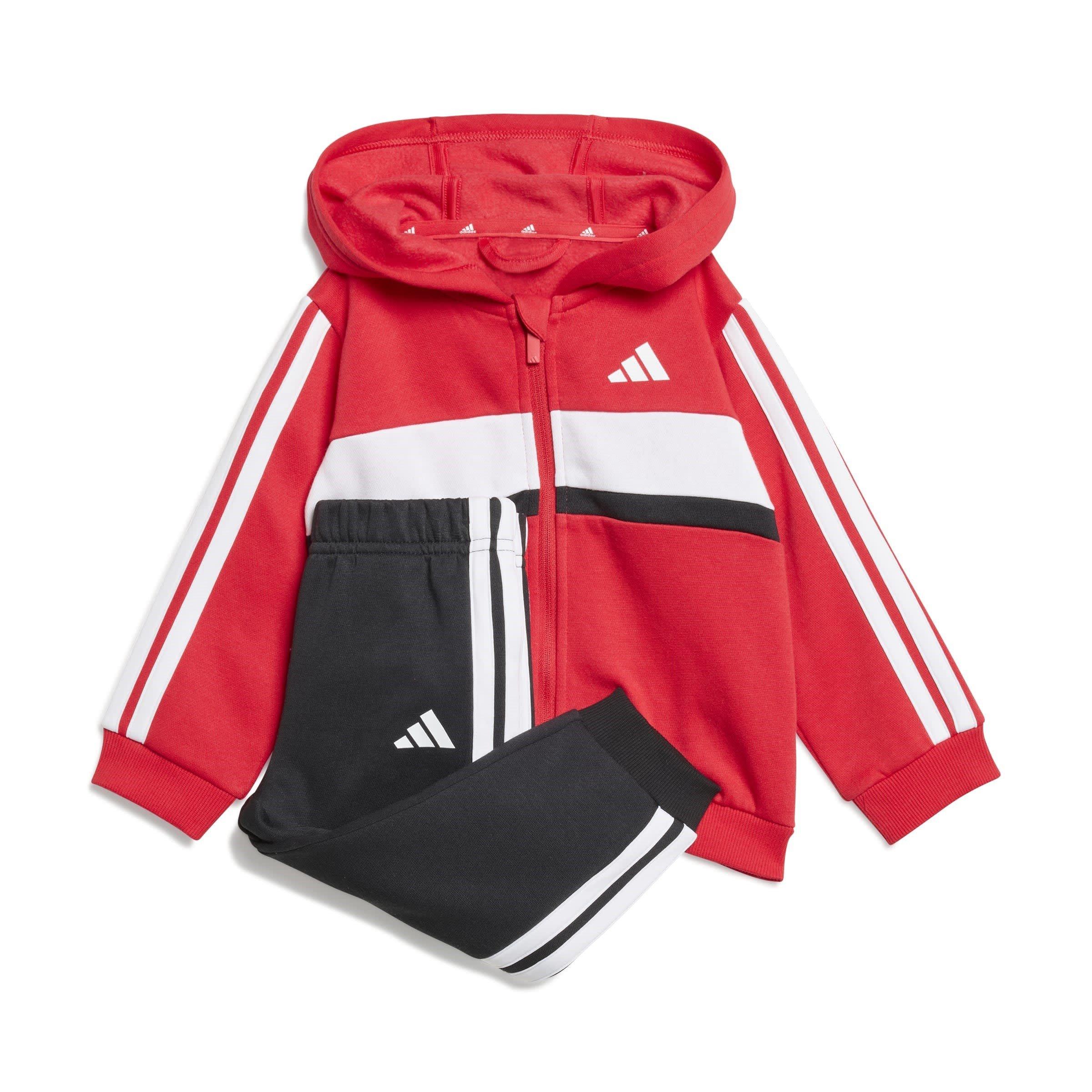 Adidas  Tiberio 3-Stripes Colorblock Fleece Track Suit Infants - Red/Black - 0-3 Months