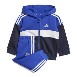 adidas Tiberio 3 Stripes Colorblock Fleece Track Suit Infants