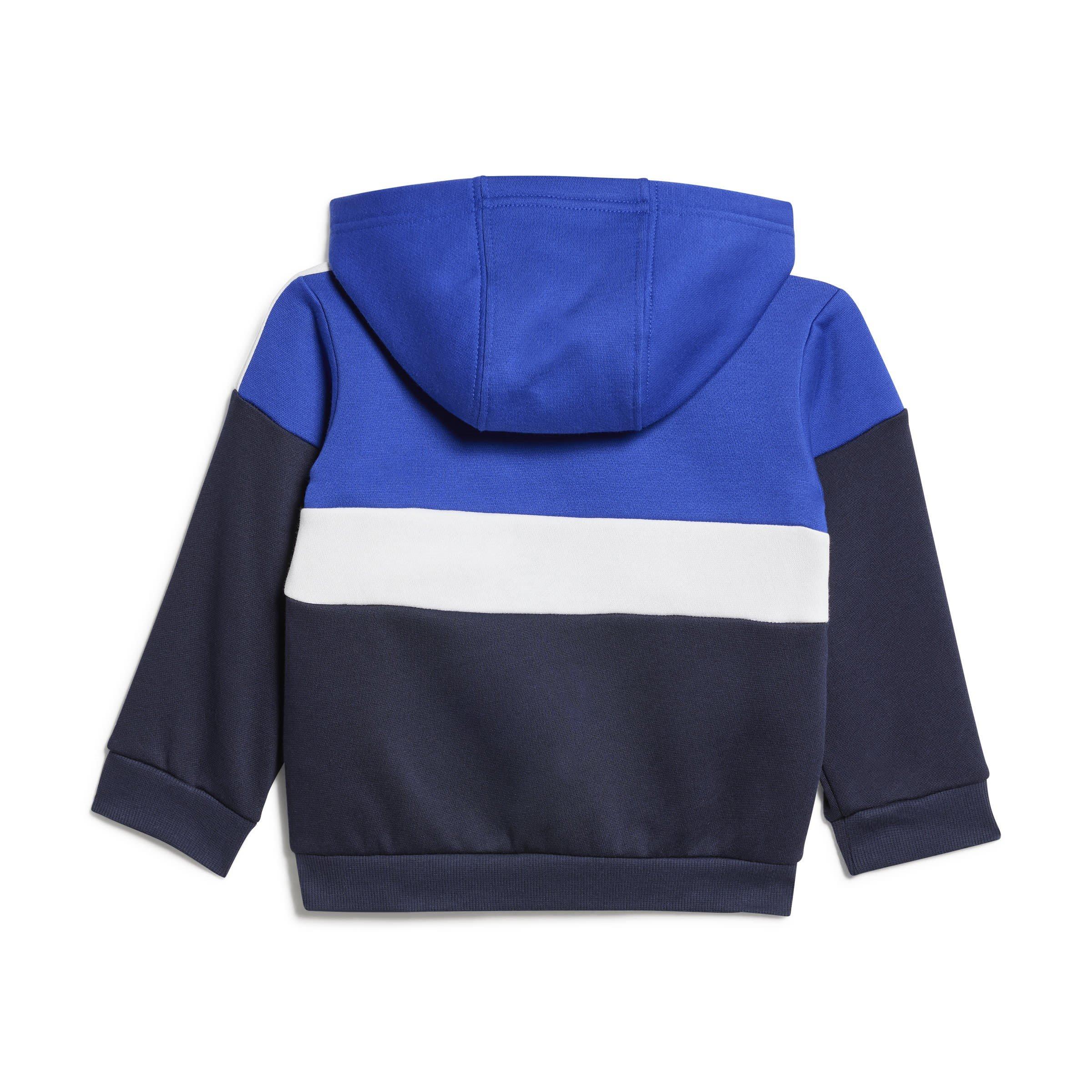 Blauw/Grijs - adidas - Tiberio 3-Stripes Colorblock Fleece Track Suit Infants - 3