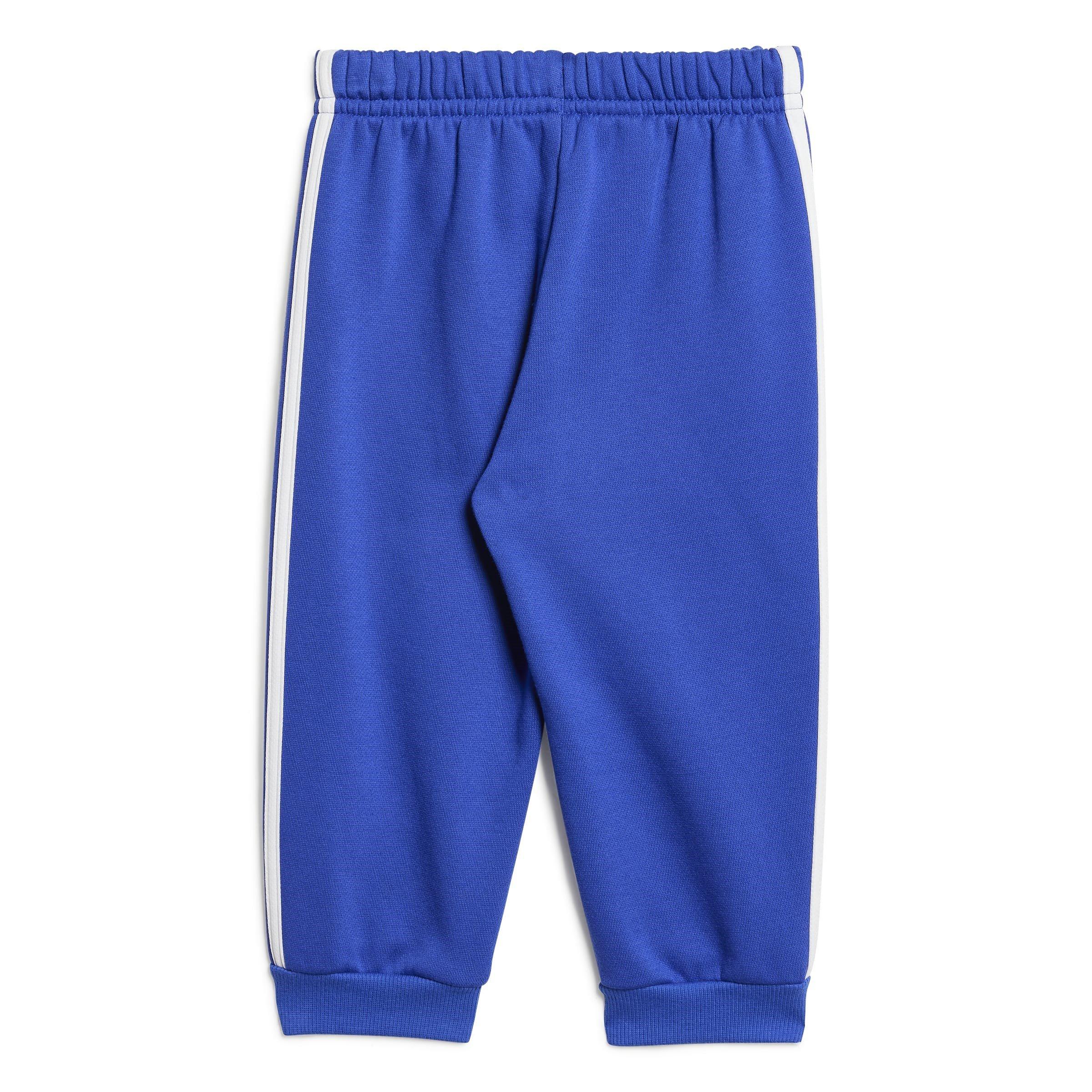 Blauw/Grijs - adidas - Tiberio 3-Stripes Colorblock Fleece Track Suit Infants - 4