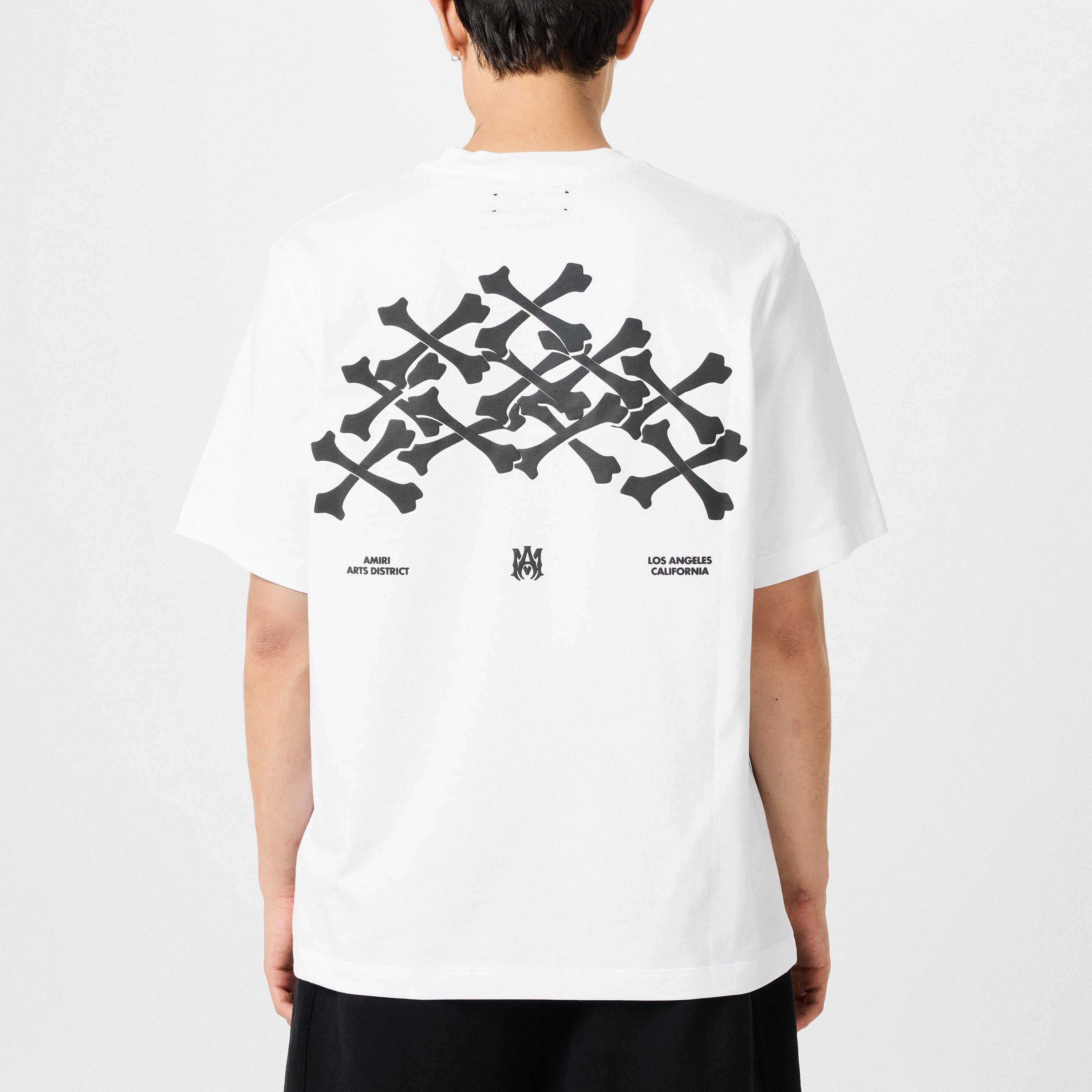 White - Amiri - Bones Stacked Tee - 4